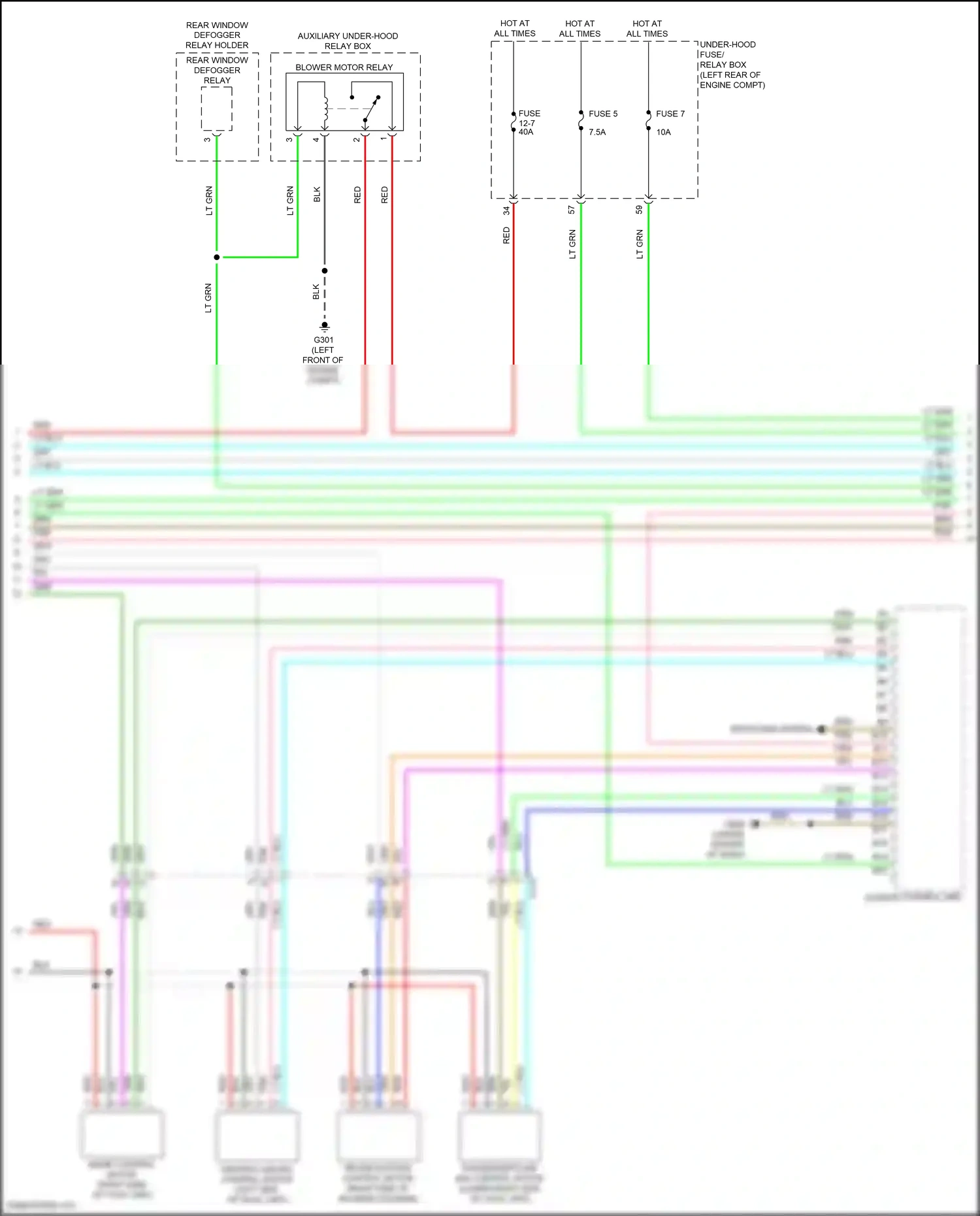 Wiring diagram recirculation control motor for Honda Accord IX facelift (2014-2019) (1 of 3)