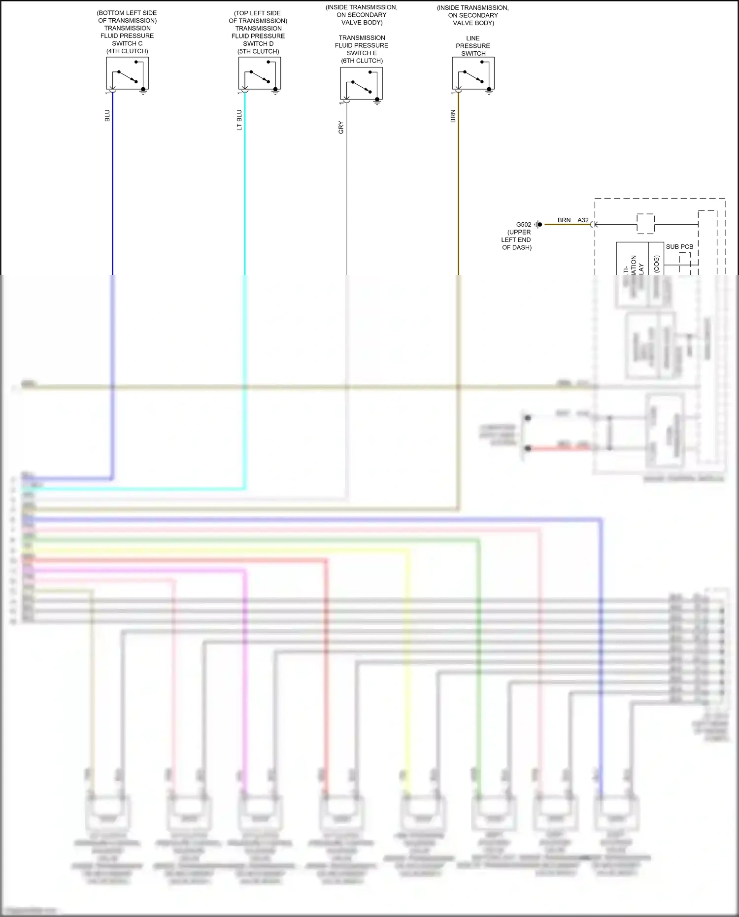 Wiring diagram sub pcb for Honda Accord IX facelift (2014-2019) (3 of 4)