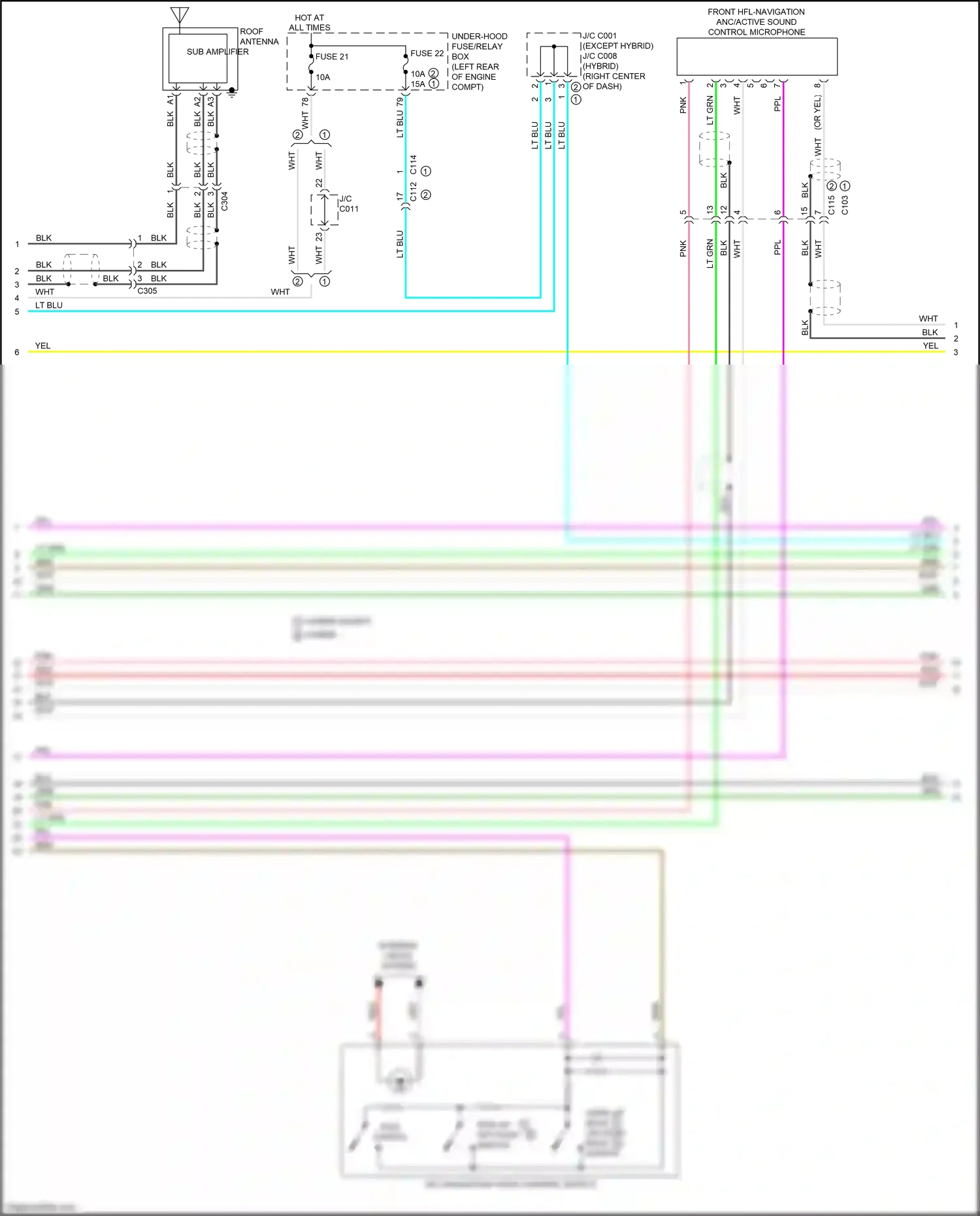 Wiring diagram talk switch for Honda Accord IX facelift (2014-2019) (1 of 1)