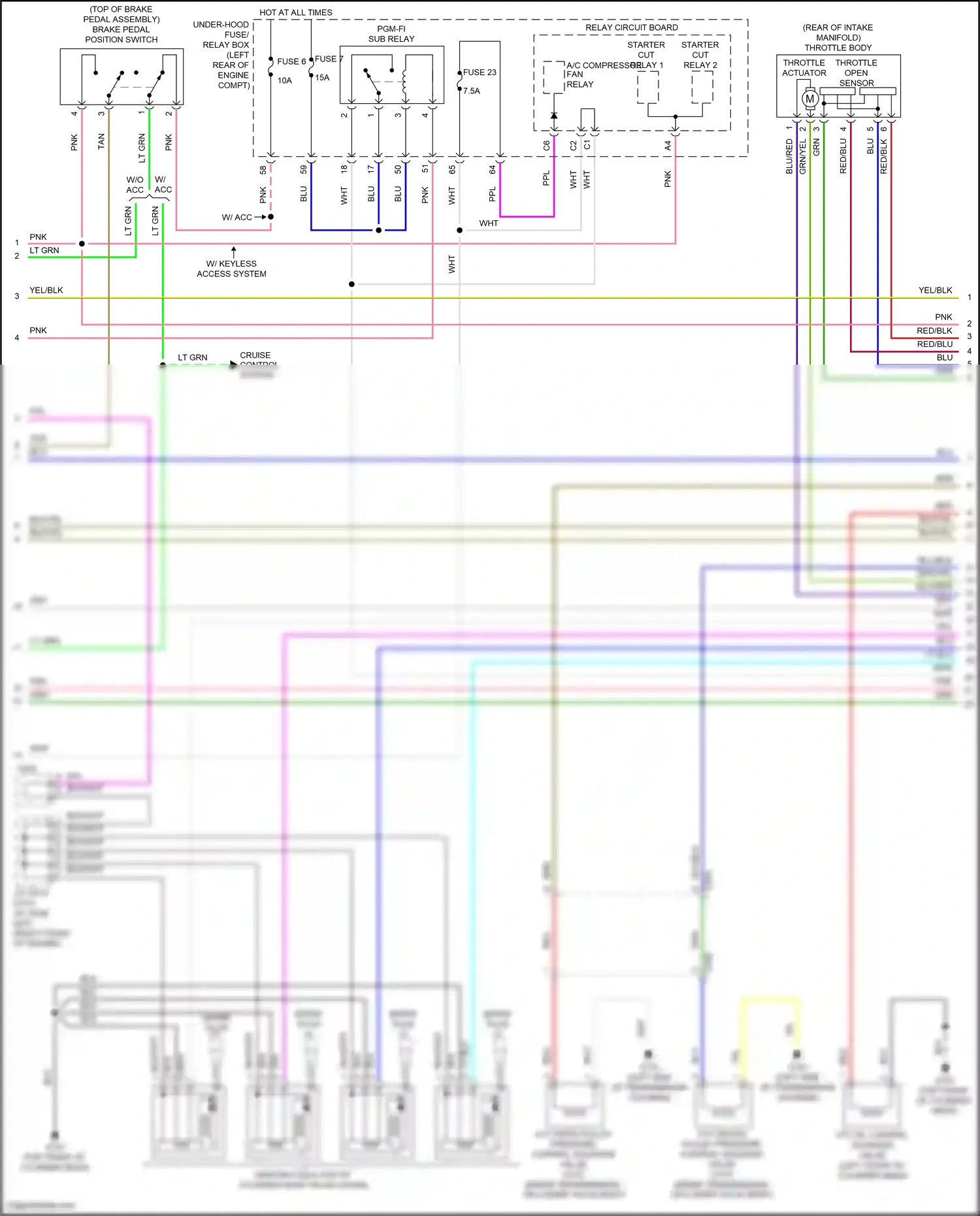 Wiring diagram throttle open sensor for Honda Accord IX facelift (2014-2019) (4 of 5)