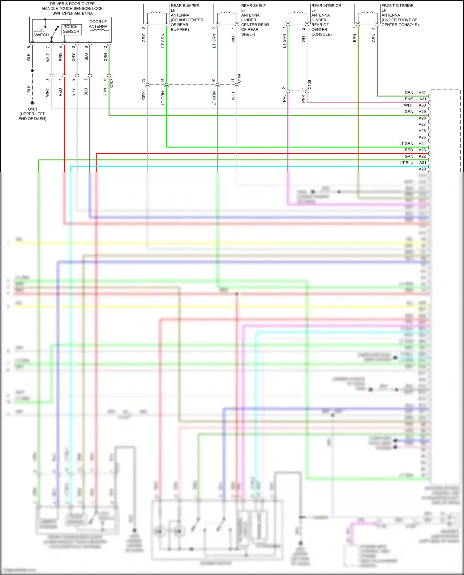 Wiring diagram touch sensor for Honda Accord IX facelift (2014-2019) (2 of 4)