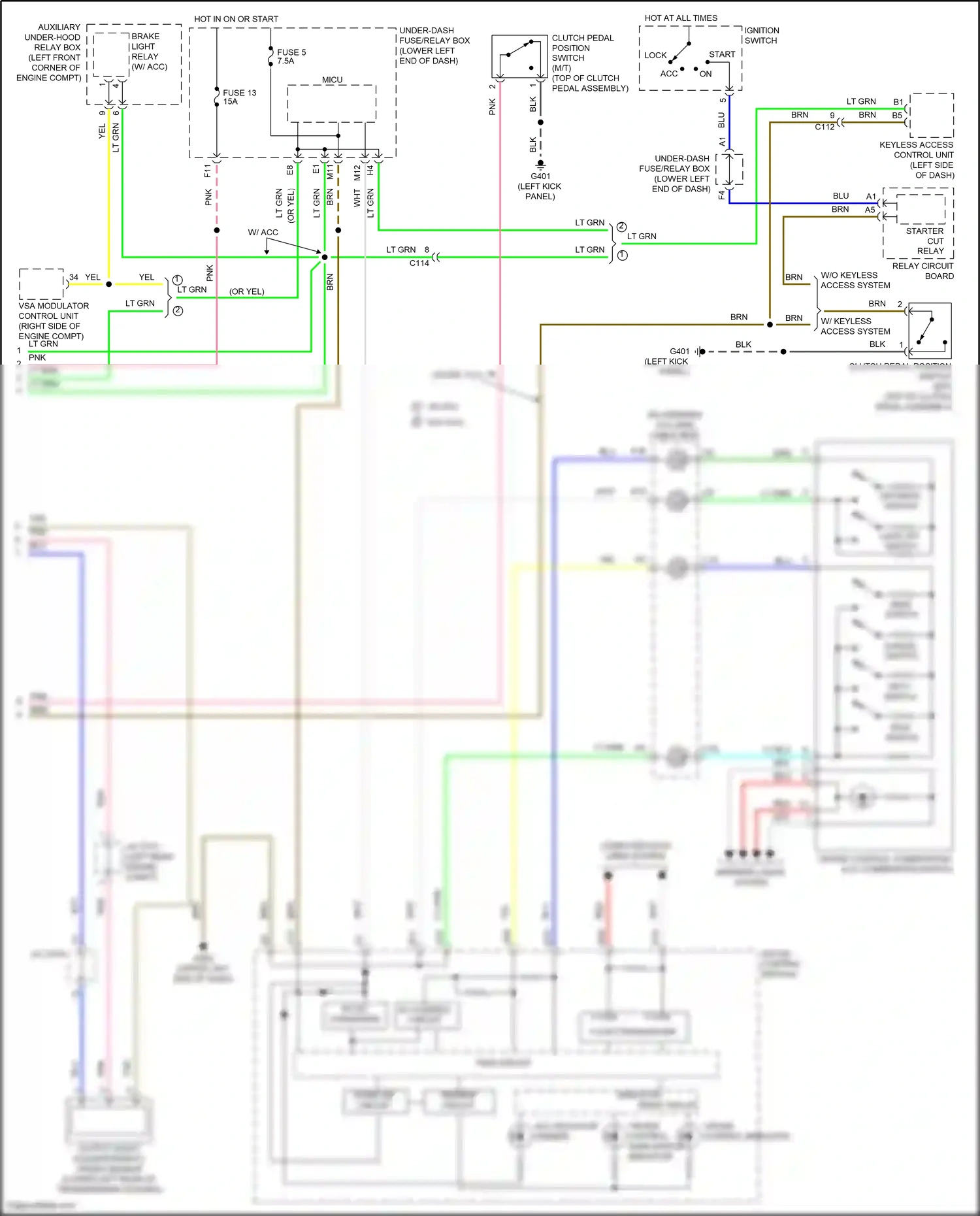 Wiring diagram vsa modulator control unit for Honda Accord IX facelift (2014-2019) (6 of 14)