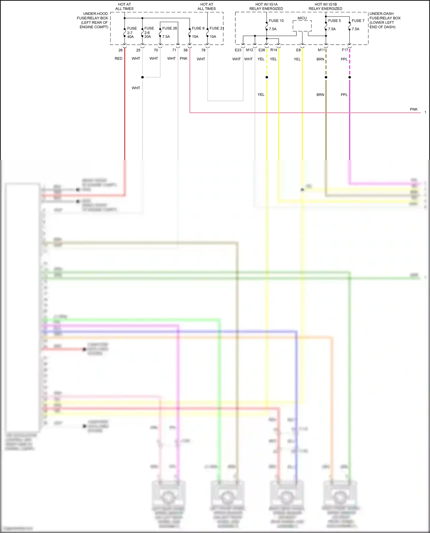 Wiring diagram vsa modulator control unit for Honda Accord IX facelift (2014-2019) (1 of 14)