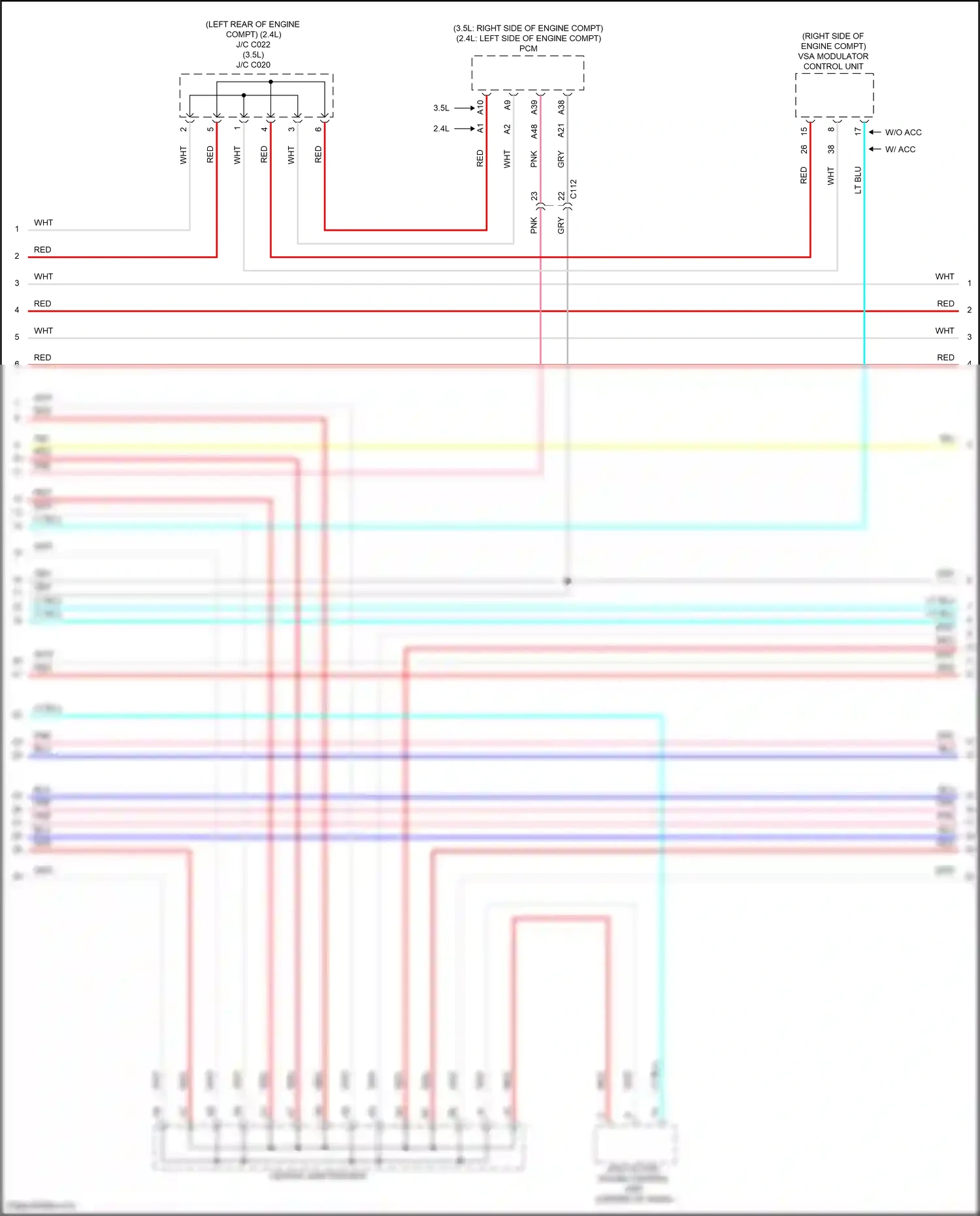 Wiring diagram vsa modulator control unit for Honda Accord IX facelift (2014-2019) (4 of 14)