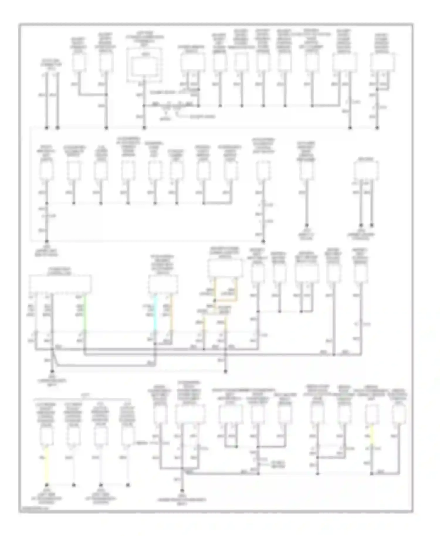 Accord Honda IX (2012-2016): Ground distribution circuit, except hybrid (3 of 4)