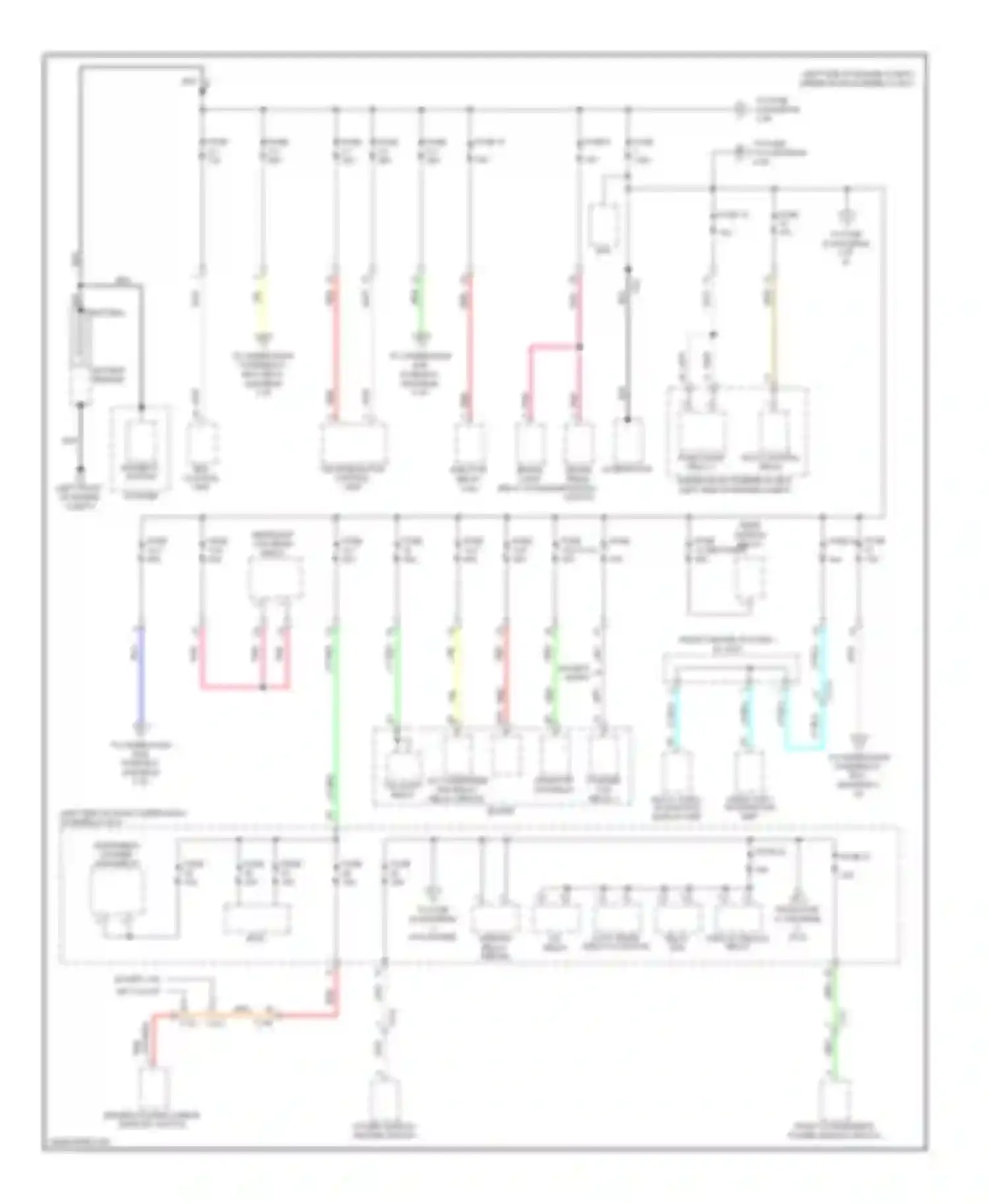 Accord Honda IX (2012-2016): Power distribution circuit, except hybrid (1 of 6)