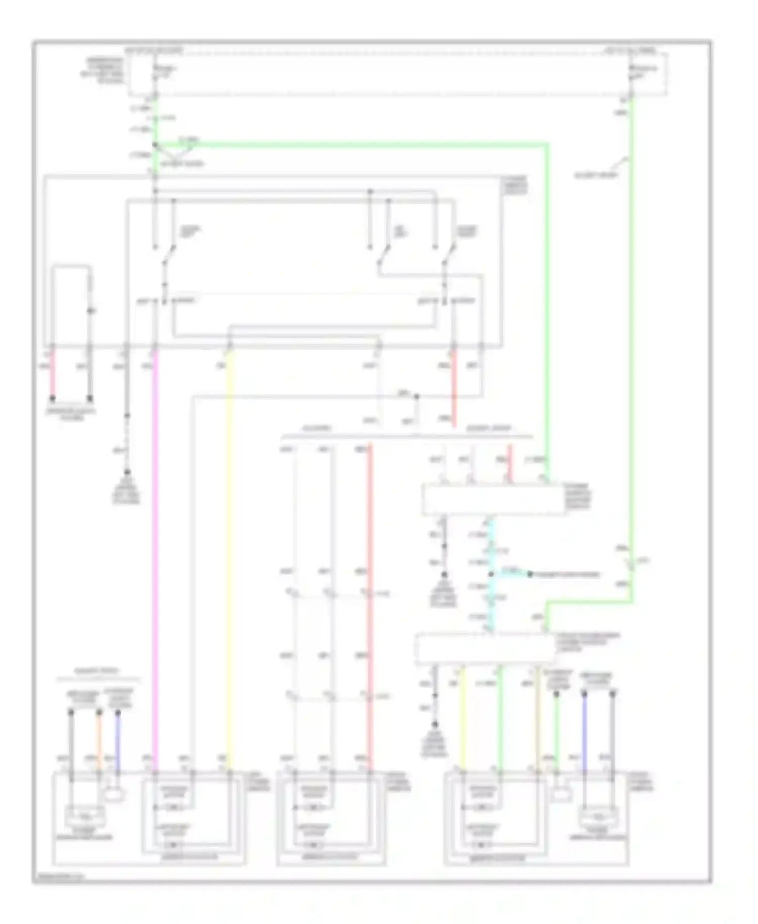 Accord Honda IX (2012-2016): Power mirrors circuit, except hybrid