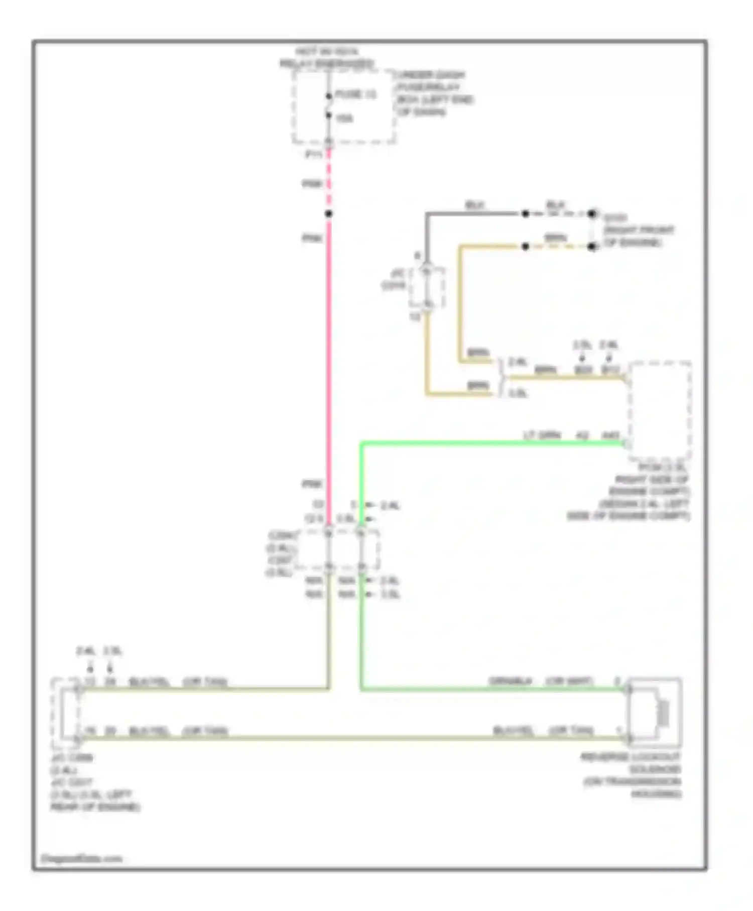 Accord Honda IX (2012-2016): Reverse lockout circuit