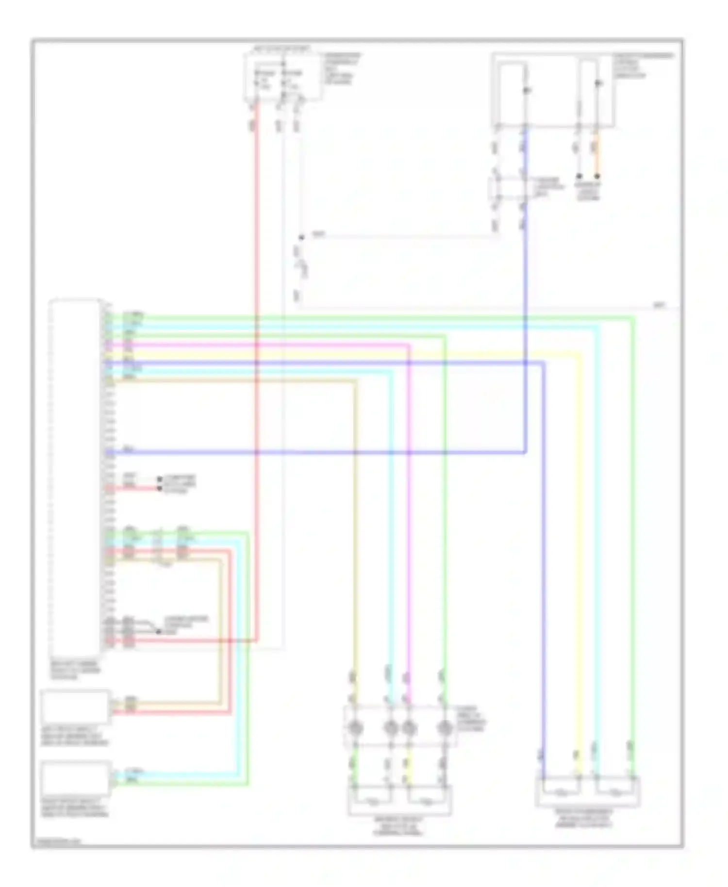 Accord Honda IX (2012-2016): Supplemental restraints circuit, except hybrid (1 of 3)