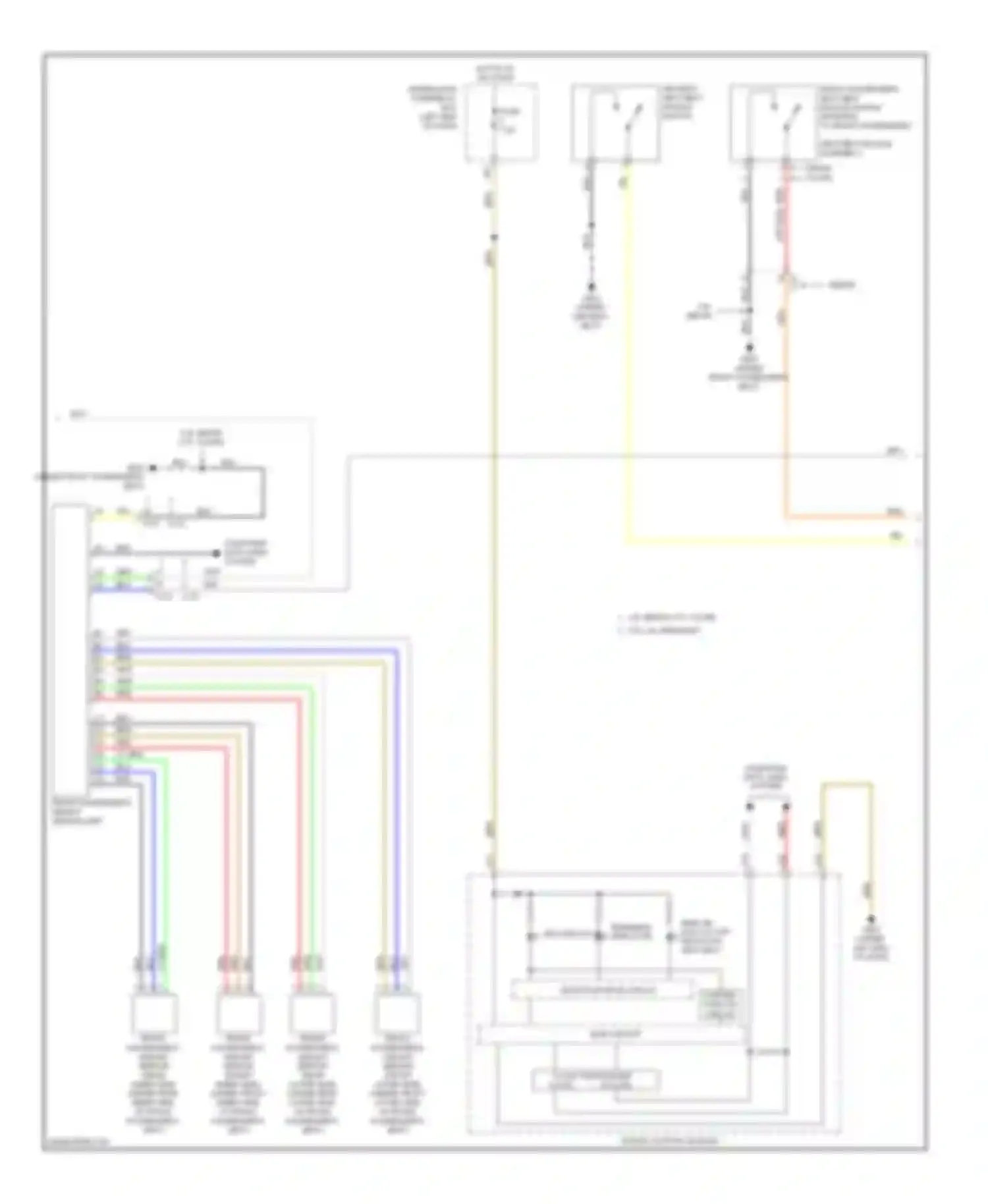 Accord Honda IX (2012-2016): Supplemental restraints circuit, except hybrid (2 of 3)