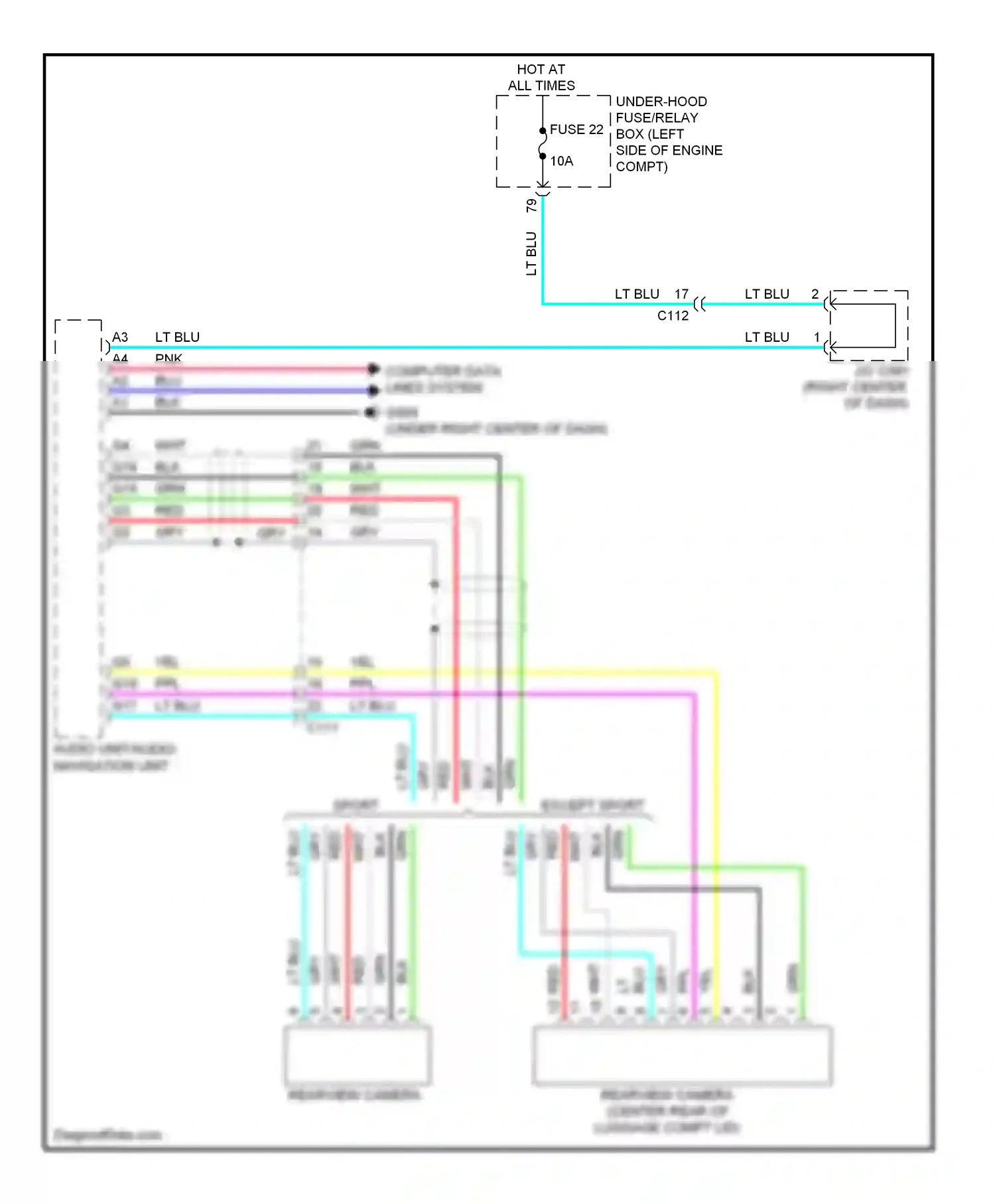 Wiring diagram audio unit/audio navigation unit for Honda Accord IX (2012-2016) (10 of 26)