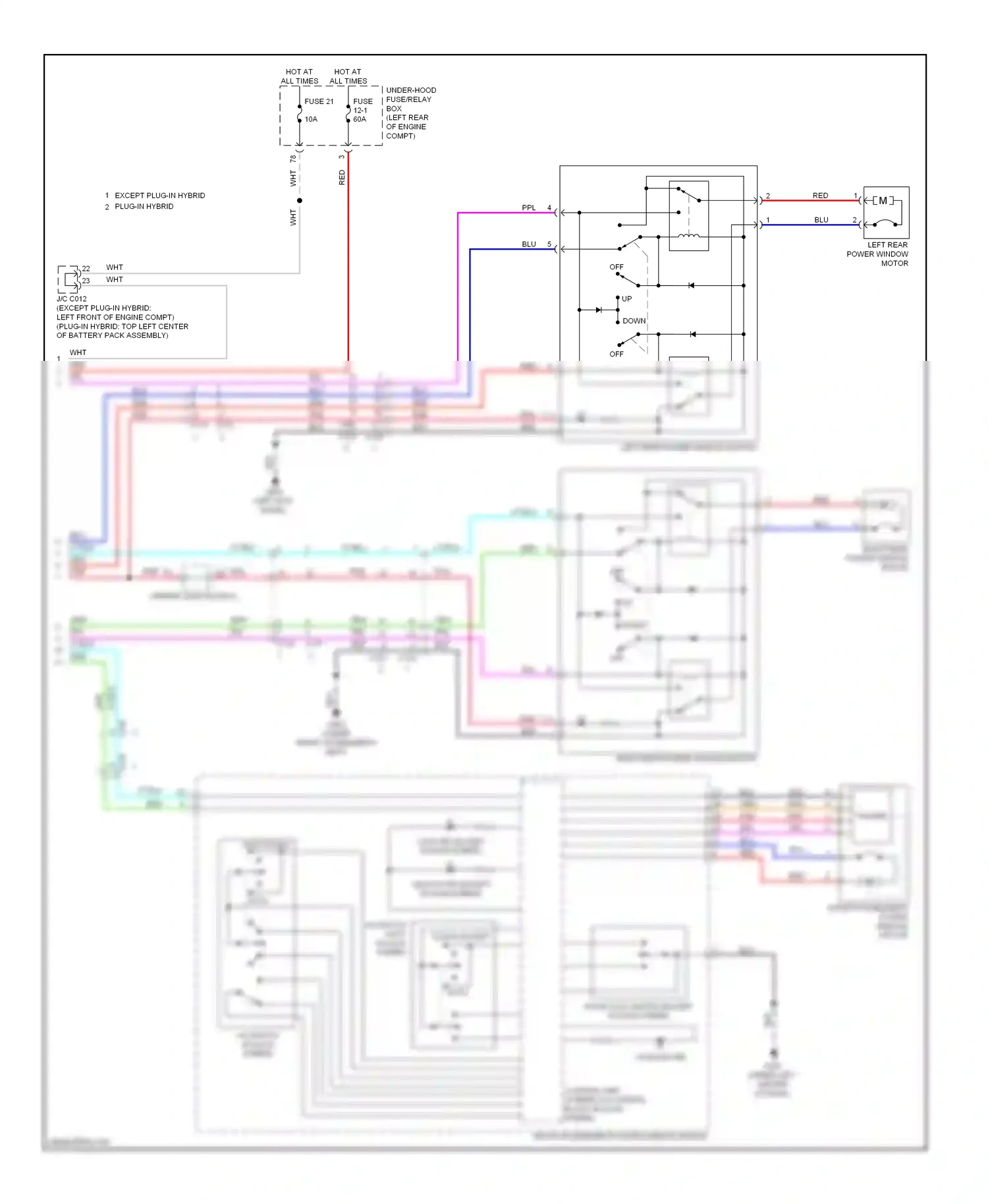 Wiring diagram auto up for Honda Accord IX (2012-2016) (4 of 4)