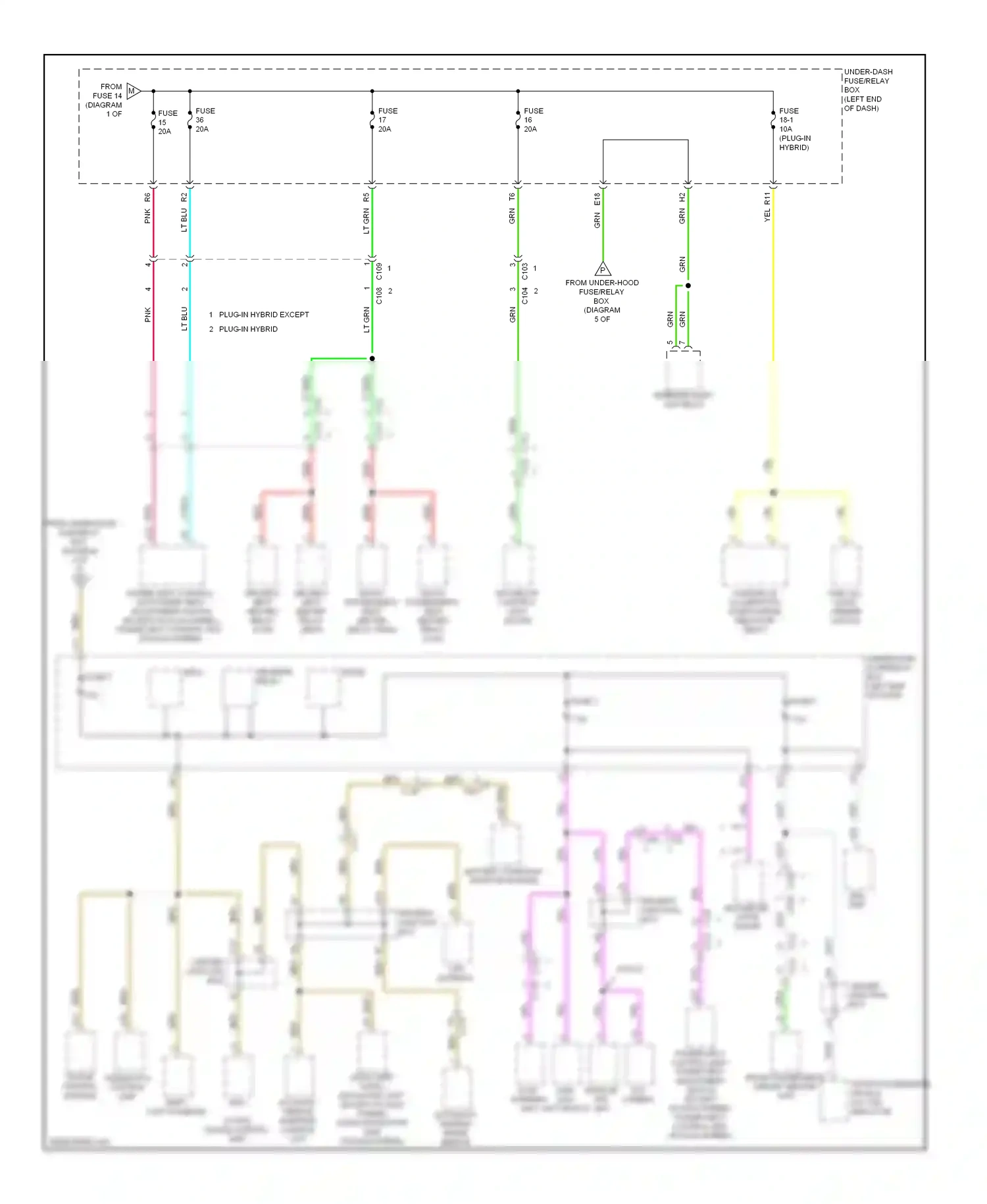 Wiring diagram automatic dimming inside mirror for Honda Accord IX (2012-2016) (7 of 7)