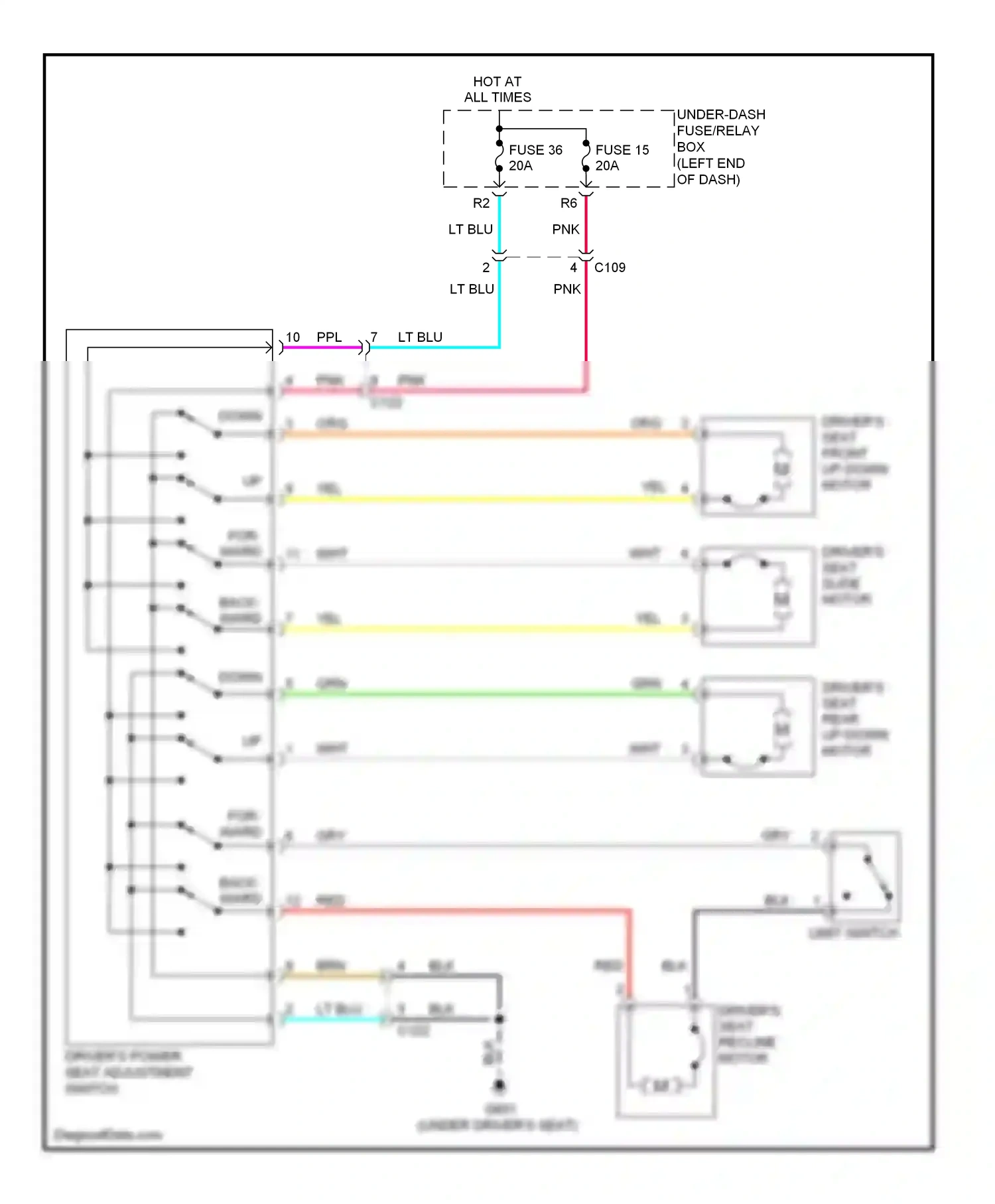 Wiring diagram back- ward for Honda Accord IX (2012-2016) (1 of 3)