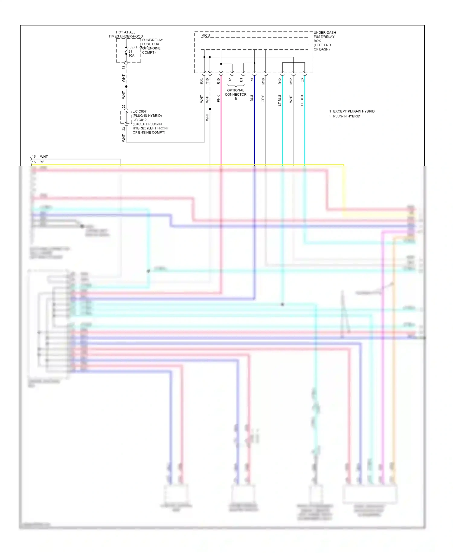 Wiring diagram climate control unit for Honda Accord IX (2012-2016) (5 of 10)