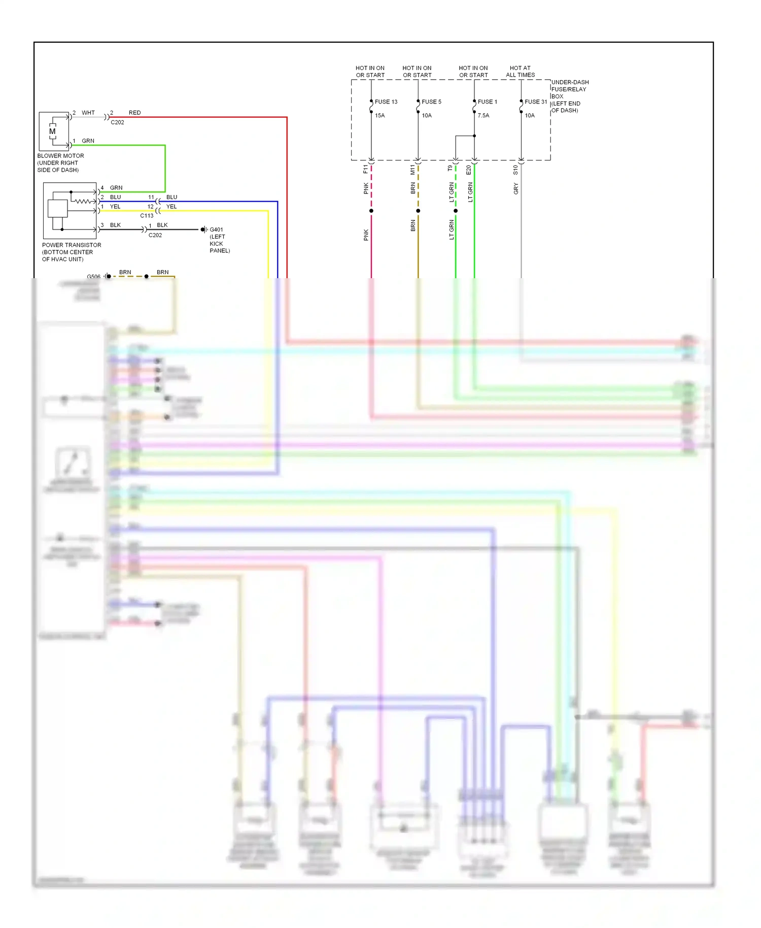 Wiring diagram climate control unit for Honda Accord IX (2012-2016) (1 of 10)