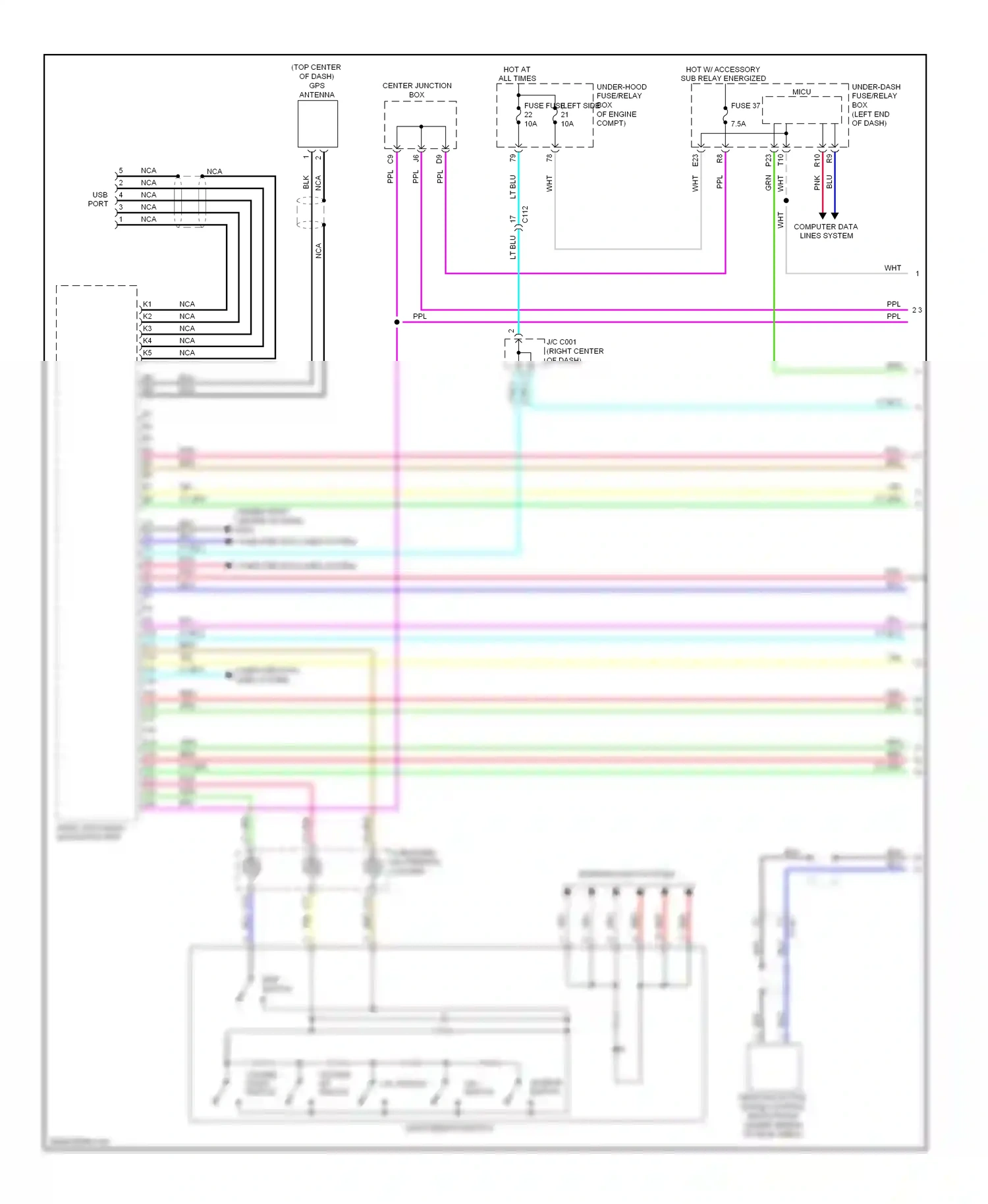 Wiring diagram computer data lines system for Honda Accord IX (2012-2016) (132 of 169)