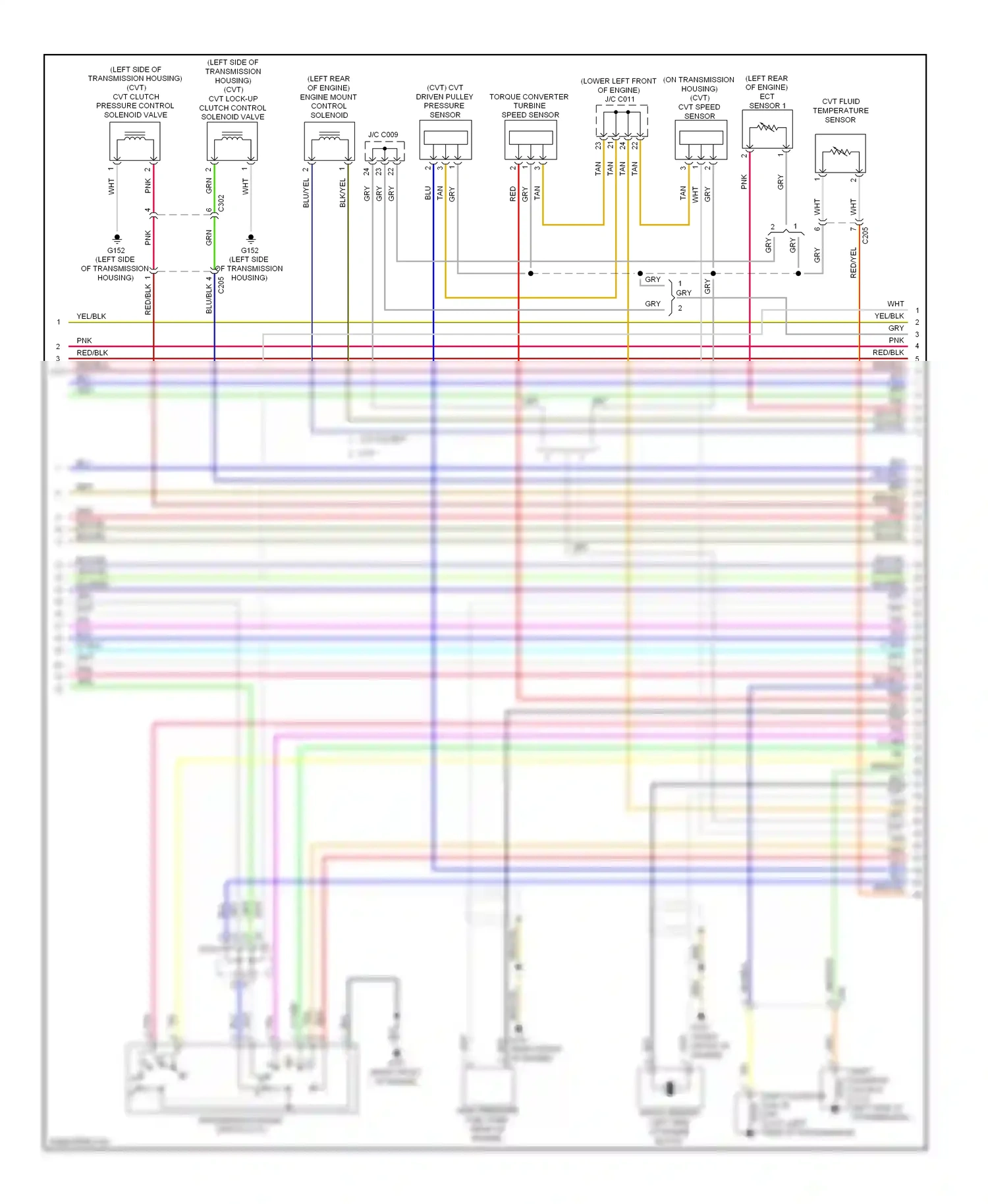 Wiring diagram cvt fluid temperature sensor for Honda Accord IX (2012-2016) (2 of 2)