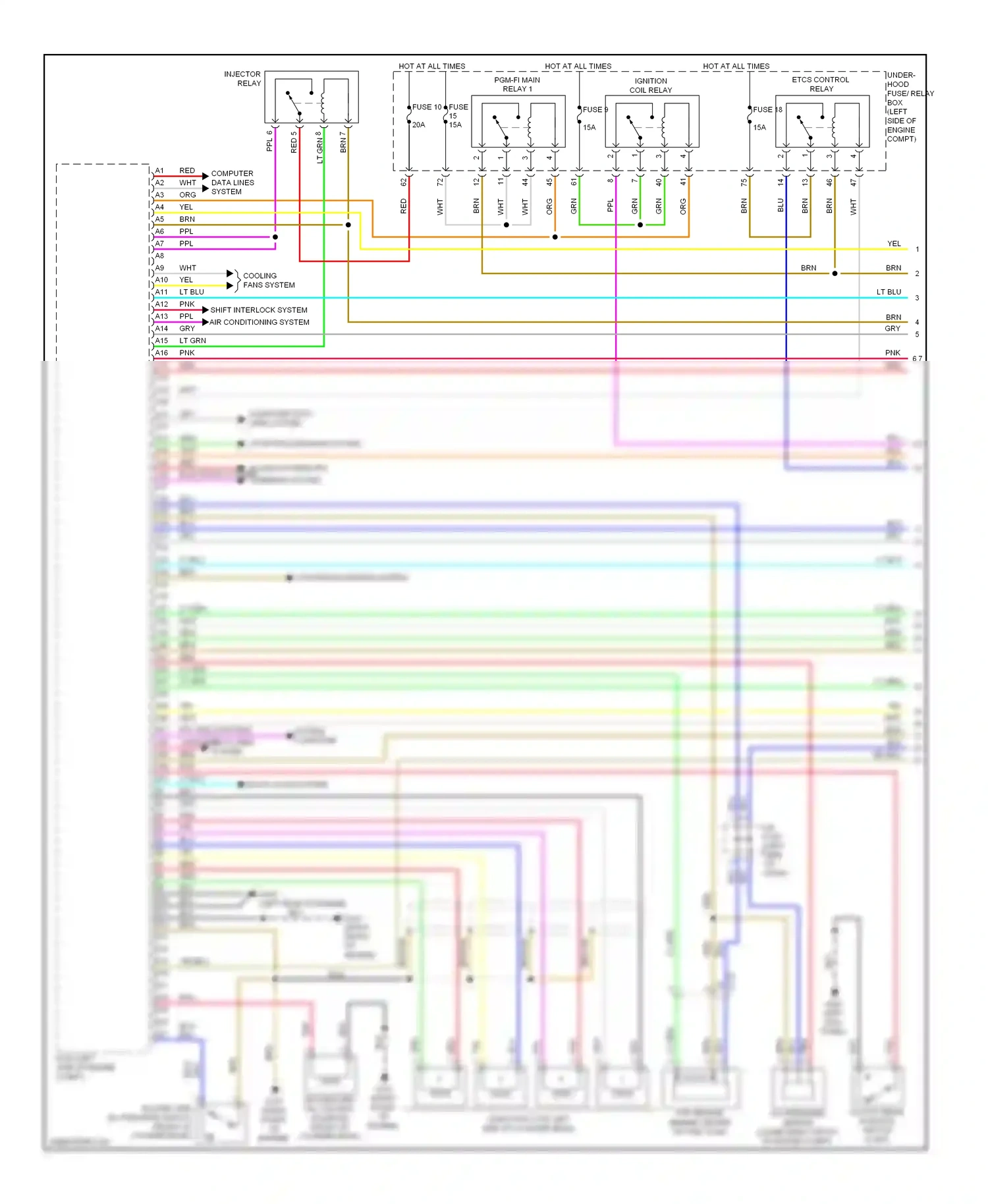 Wiring diagram dash) for Honda Accord IX (2012-2016) (3 of 3)