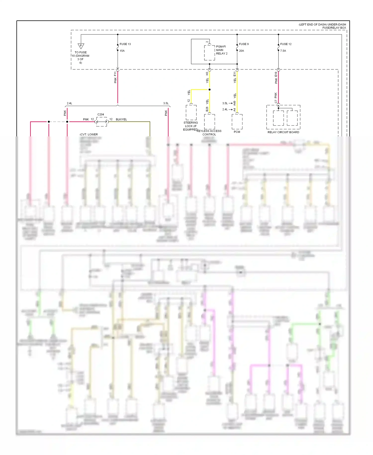 Wiring diagram diode c diode b for Honda Accord IX (2012-2016) (1 of 1)