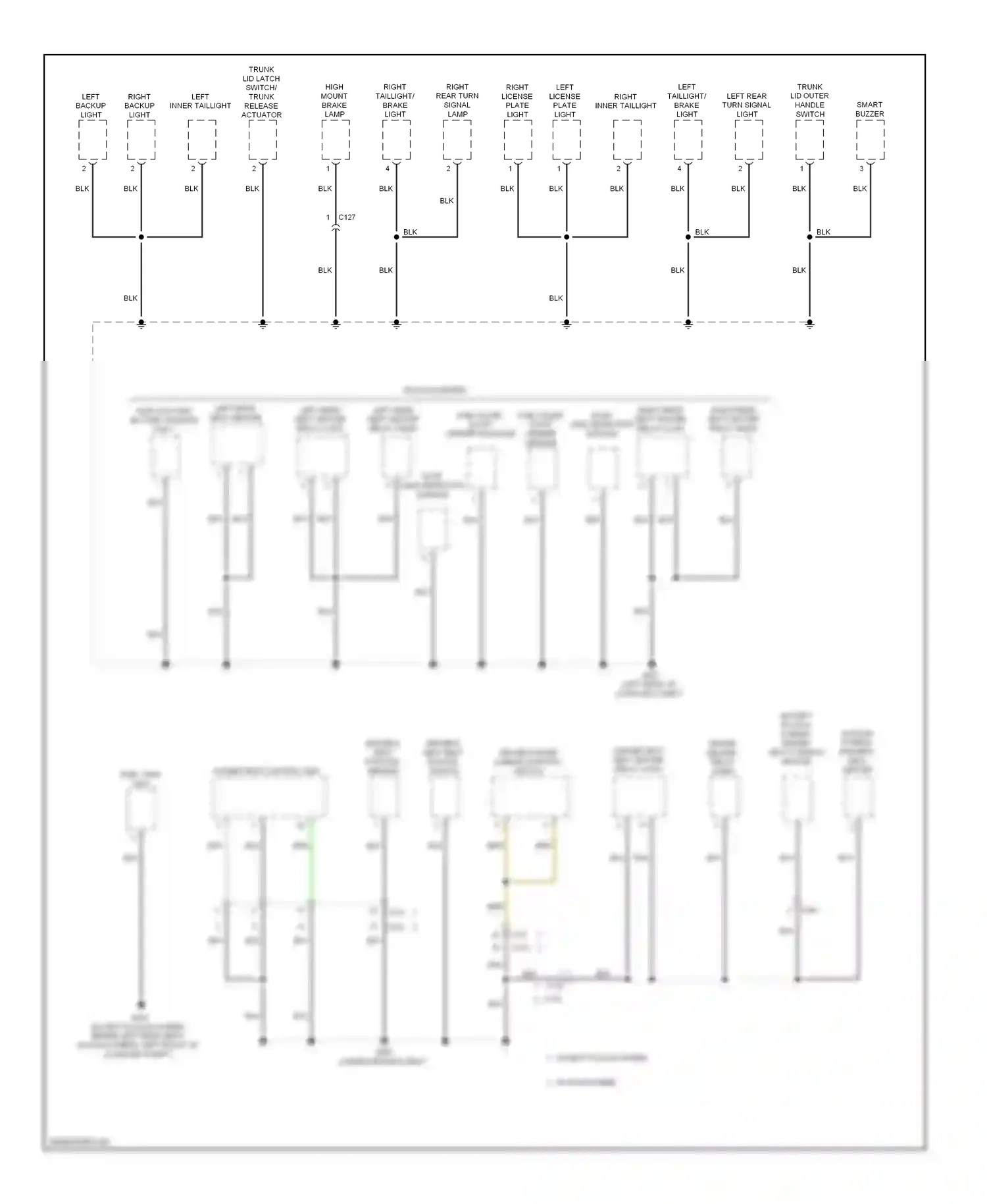 Wiring diagram driver power lumbar support switch for Honda Accord IX (2012-2016) (1 of 1)