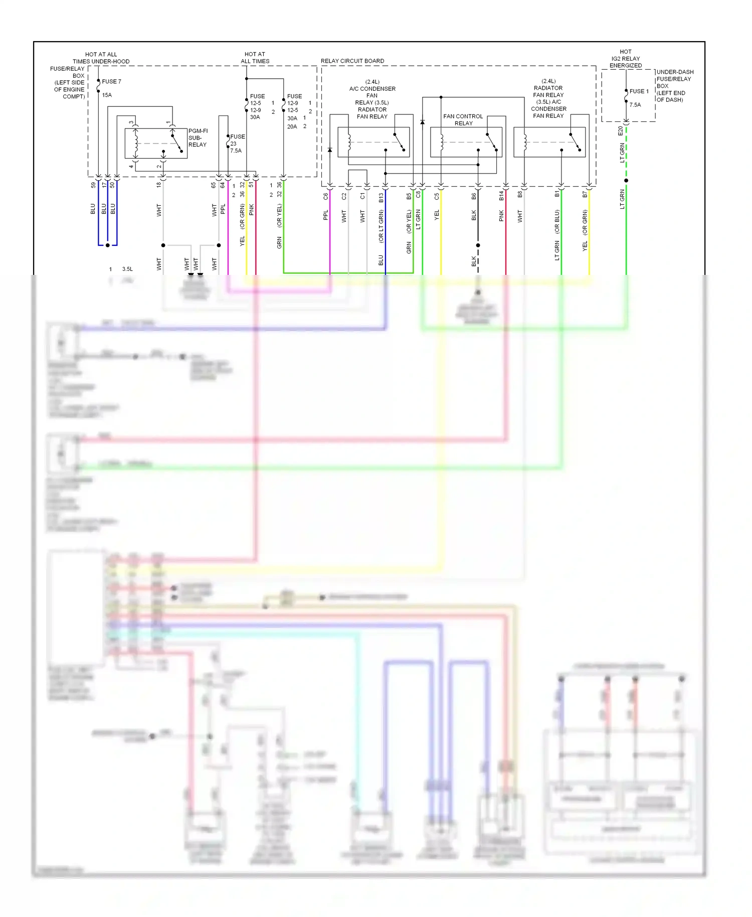 Wiring diagram engine controls system for Honda Accord IX (2012-2016) (7 of 12)