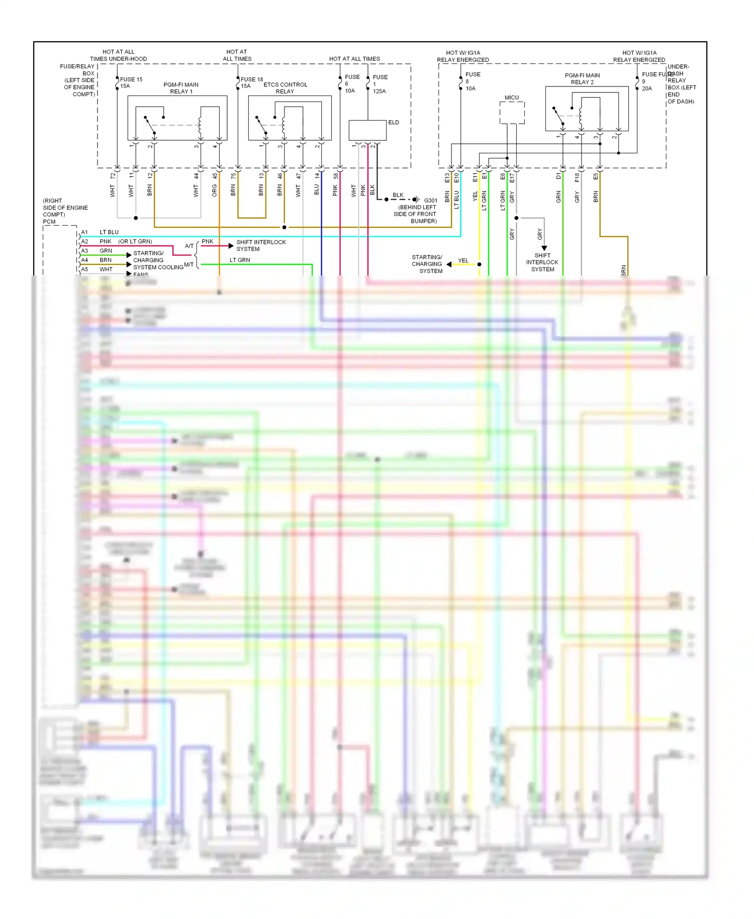 Wiring diagram etcs control relay for Honda Accord IX (2012-2016) (7 of 7)