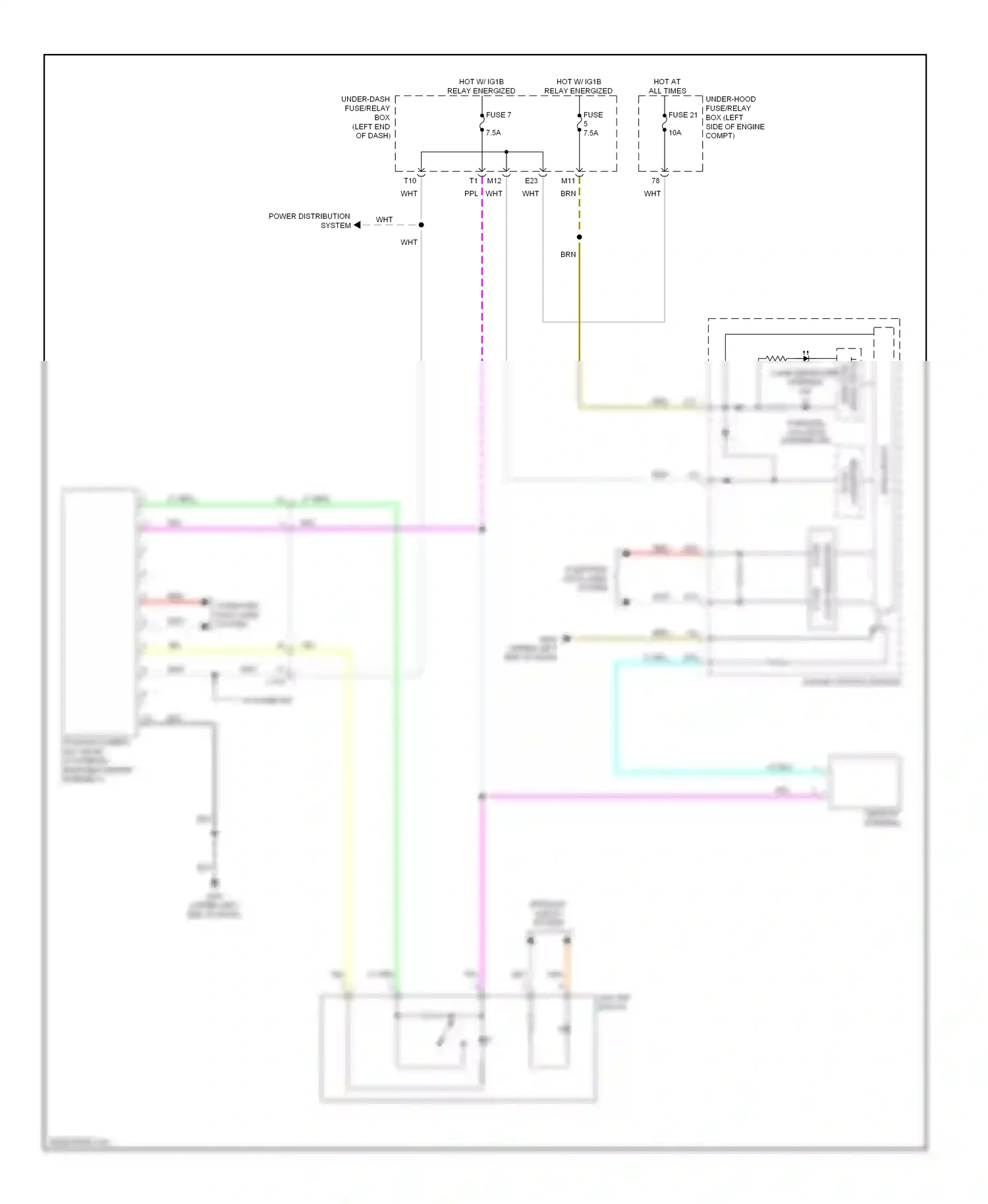 Wiring diagram forward collision warning ind for Honda Accord IX (2012-2016) (2 of 2)