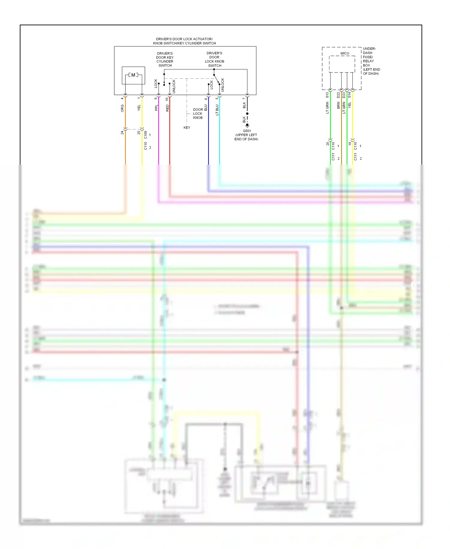 Wiring diagram front passenger's power window switch for Honda Accord IX (2012-2016) (3 of 15)
