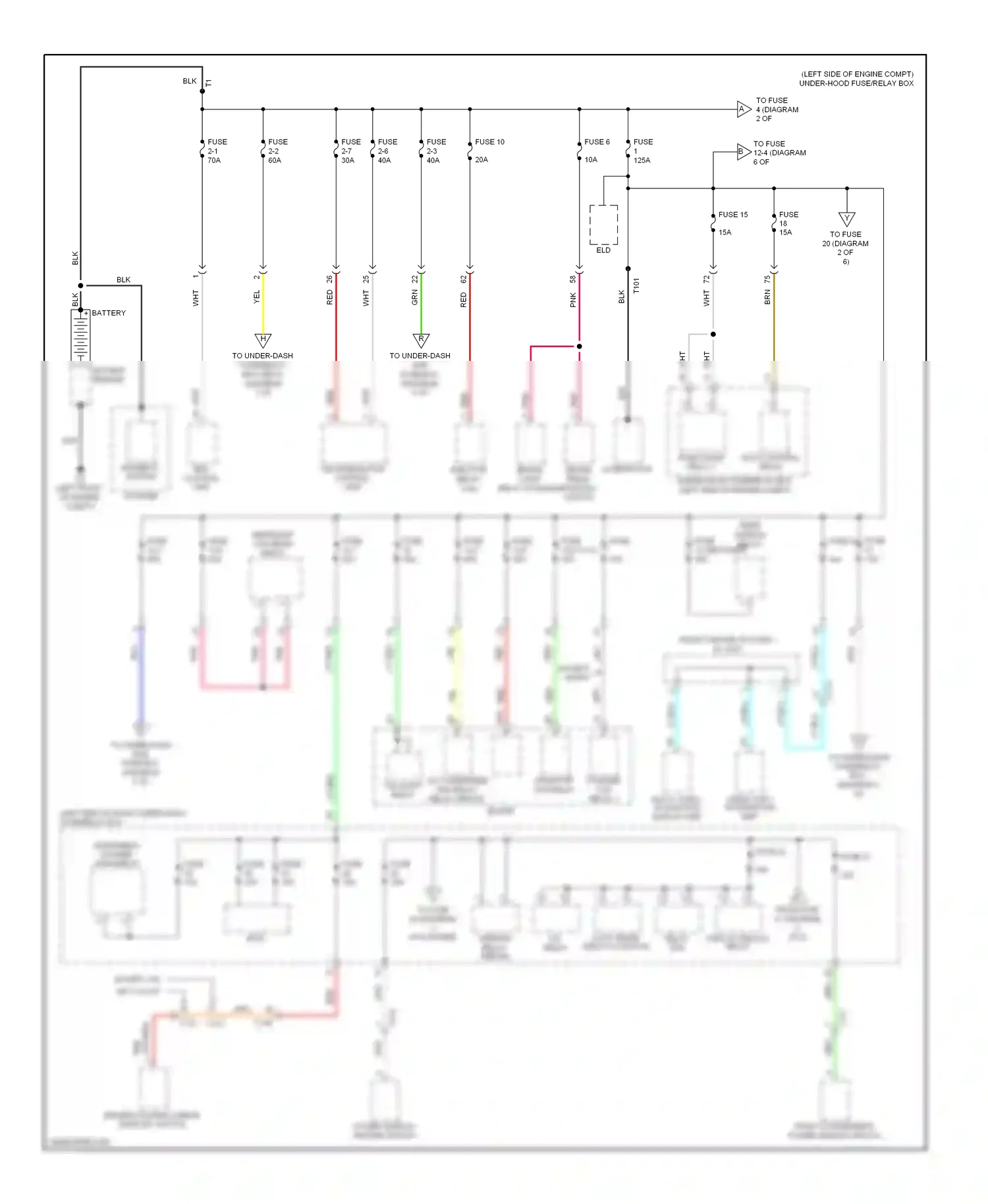 Wiring diagram front passenger's power window switch for Honda Accord IX (2012-2016) (7 of 15)