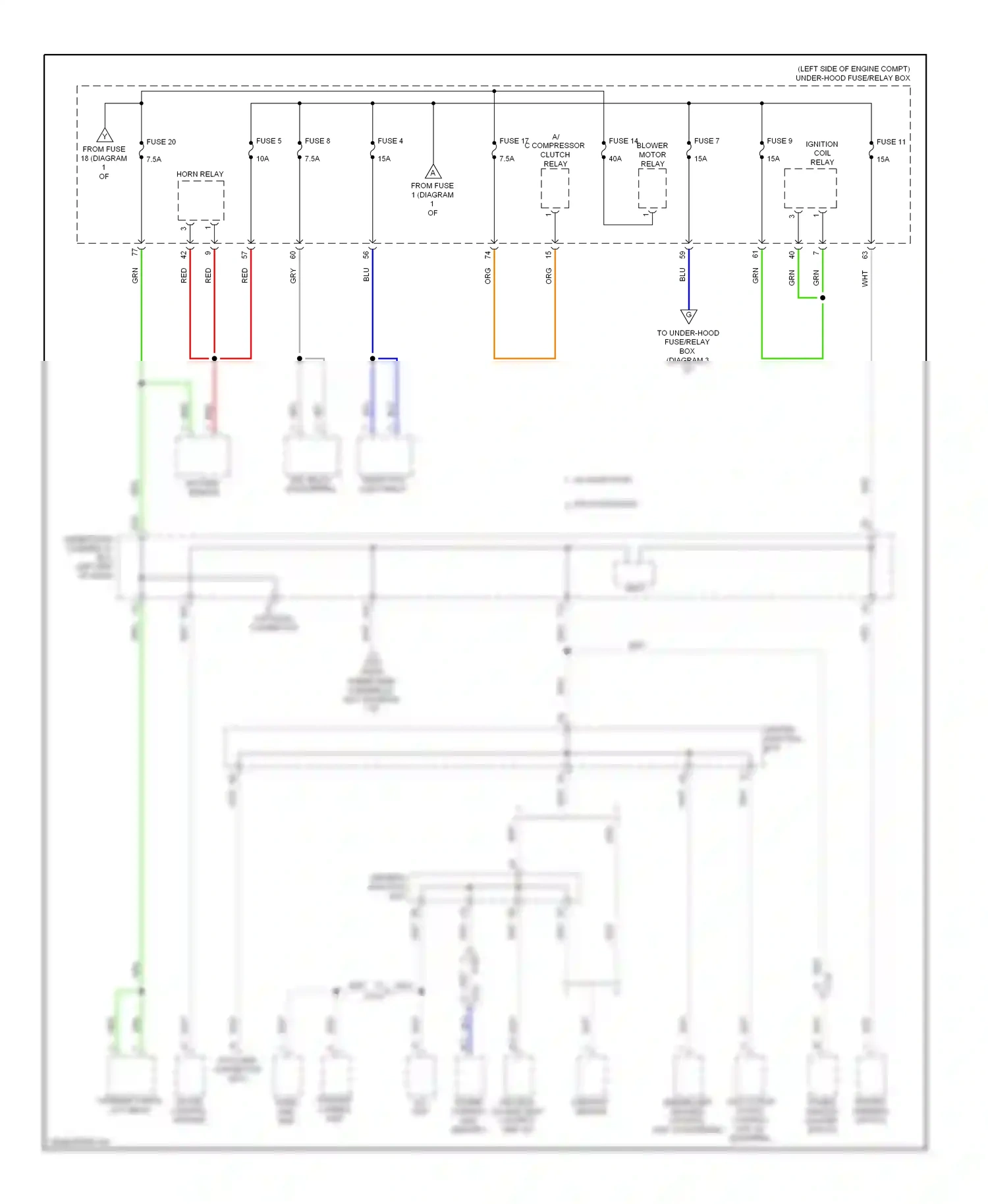 Wiring diagram hazard warning switch for Honda Accord IX (2012-2016) (5 of 5)