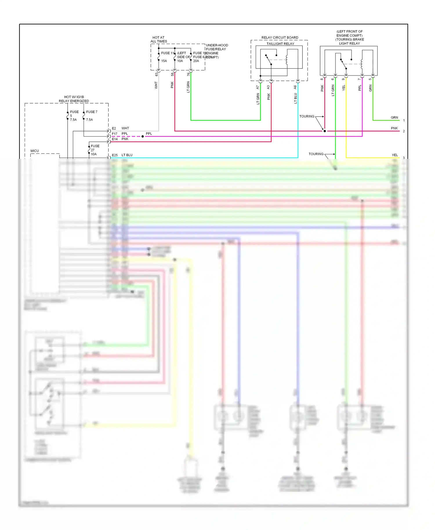 Wiring diagram headlight switch for Honda Accord IX (2012-2016) (1 of 2)