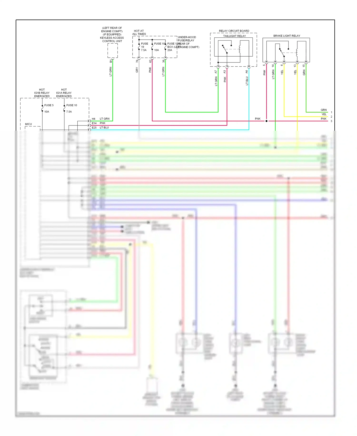 Wiring diagram headlight switch for Honda Accord IX (2012-2016) (2 of 2)