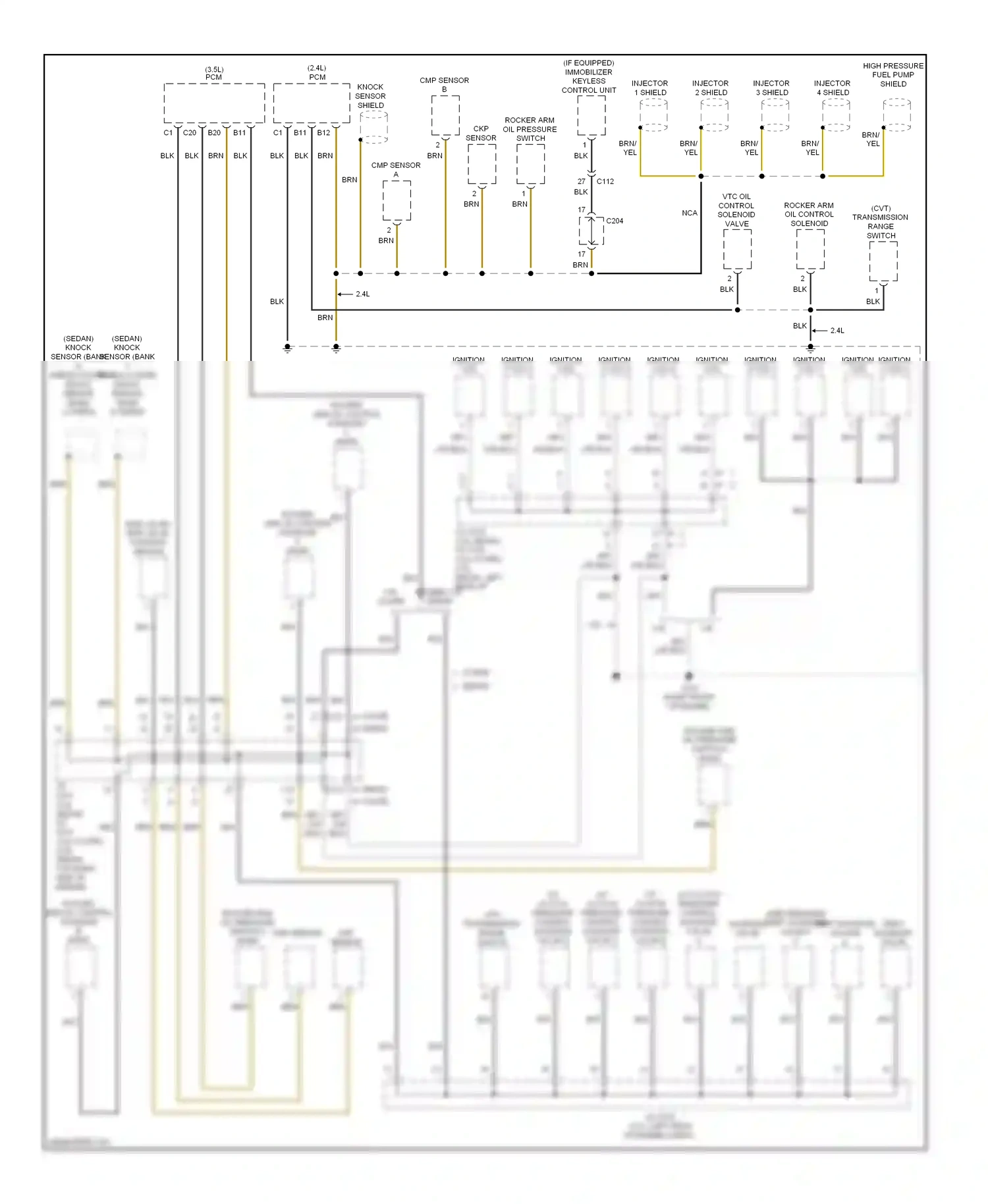 Wiring diagram ignition coil 2 for Honda Accord IX (2012-2016) (1 of 3)