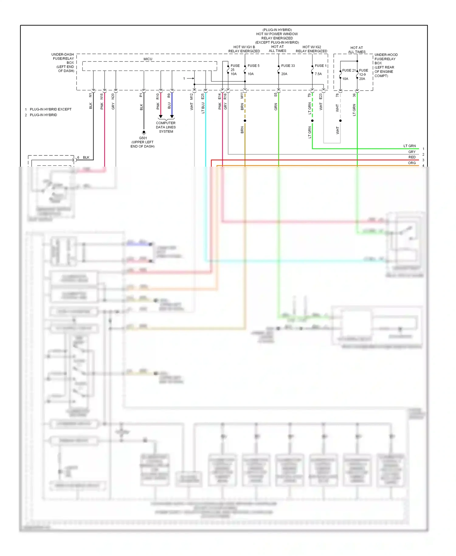 Wiring diagram illumination encoder for Honda Accord IX (2012-2016) (5 of 5)