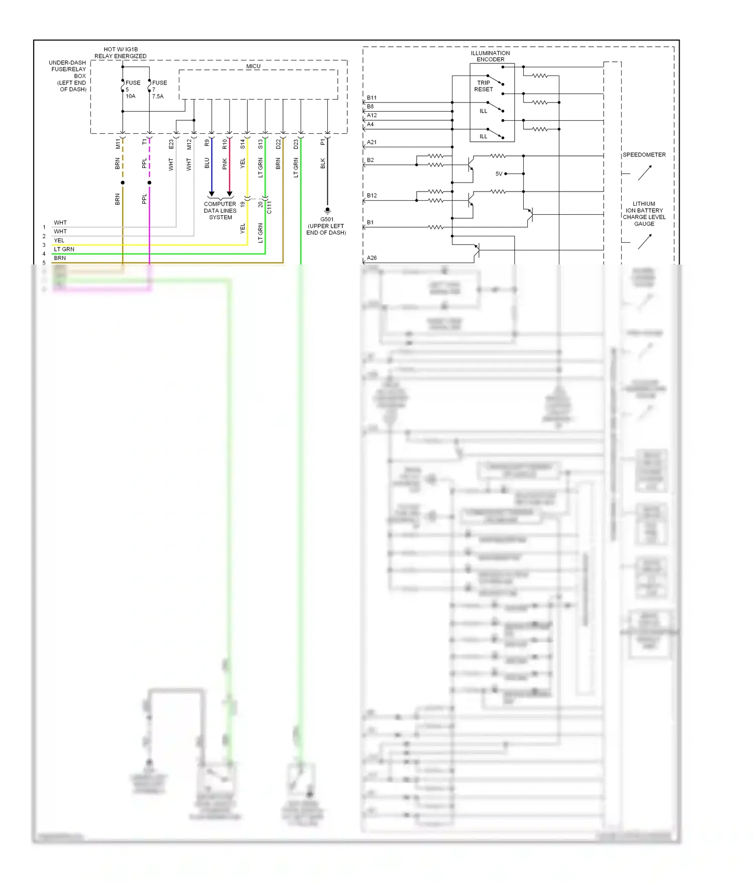 Wiring diagram illumination encoder for Honda Accord IX (2012-2016) (3 of 5)