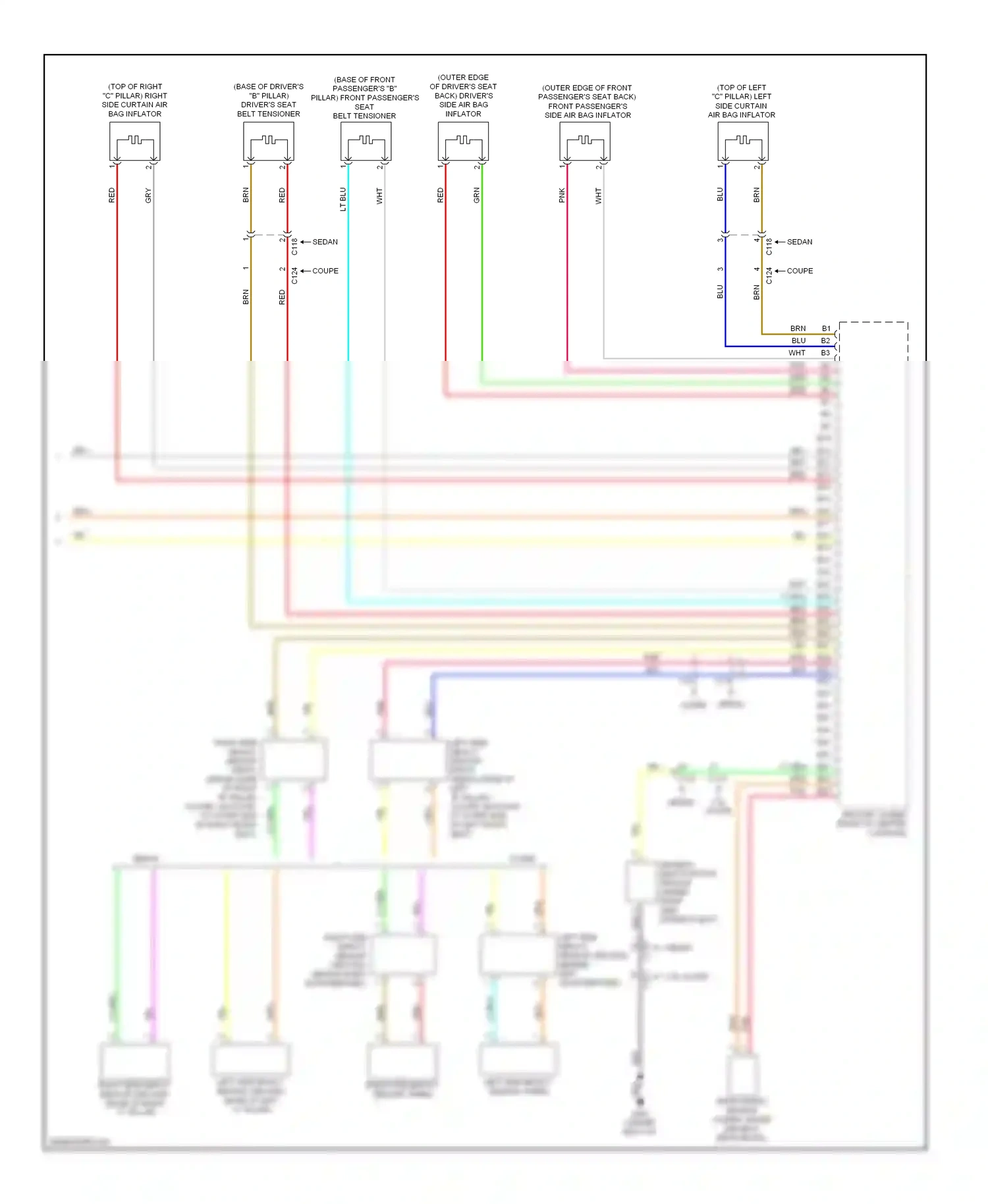 Honda Accord IX (2012-2016) left side impact sensor (third) wiring diagram  (1 of 1)