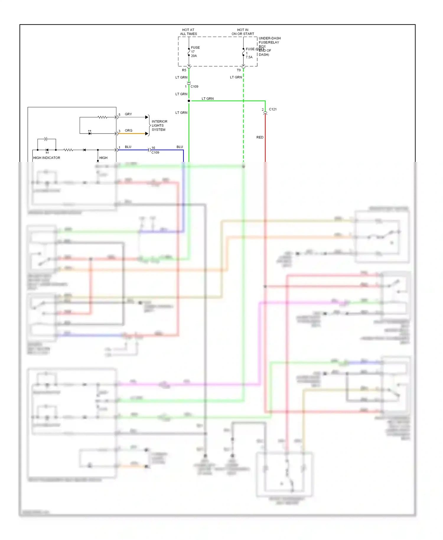 Wiring diagram low indicator for Honda Accord IX (2012-2016) (1 of 5)