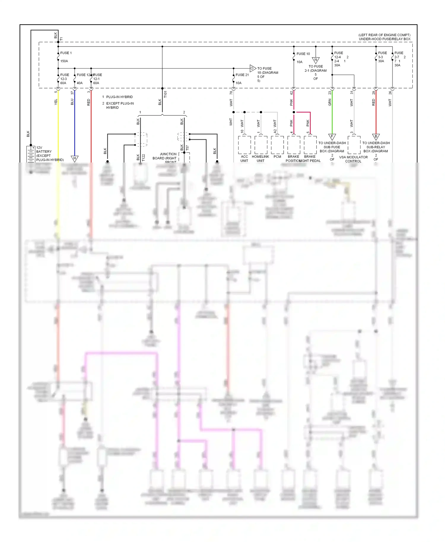 Wiring diagram multi information display unit for Honda Accord IX (2012-2016) (10 of 16)