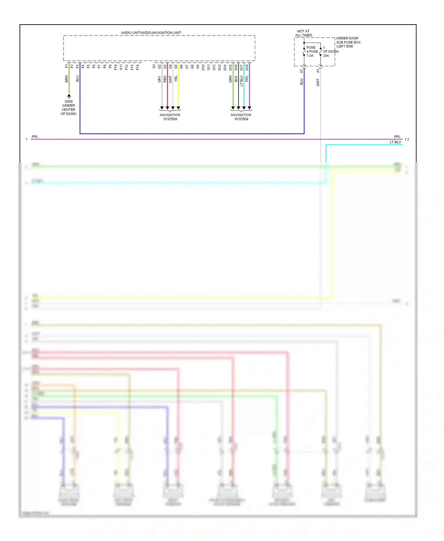 Wiring diagram navigation system for Honda Accord IX (2012-2016) (5 of 6)