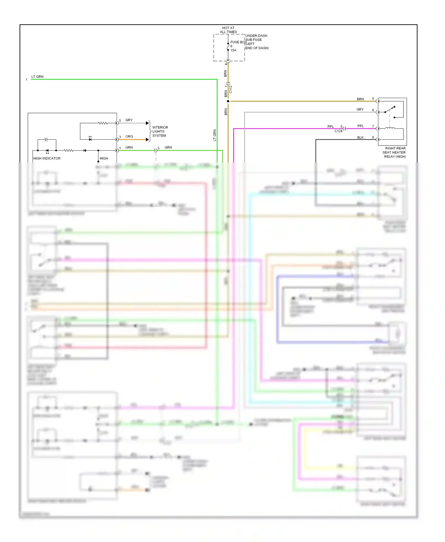 Wiring diagram power distribution system for Honda Accord IX (2012-2016) (6 of 8)