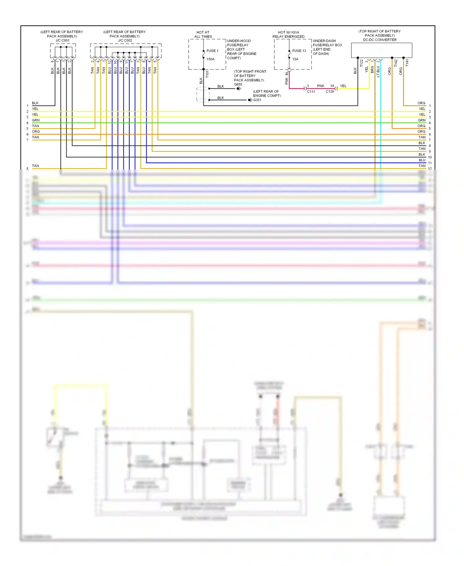Wiring diagram power system indicator for Honda Accord IX (2012-2016) (1 of 2)
