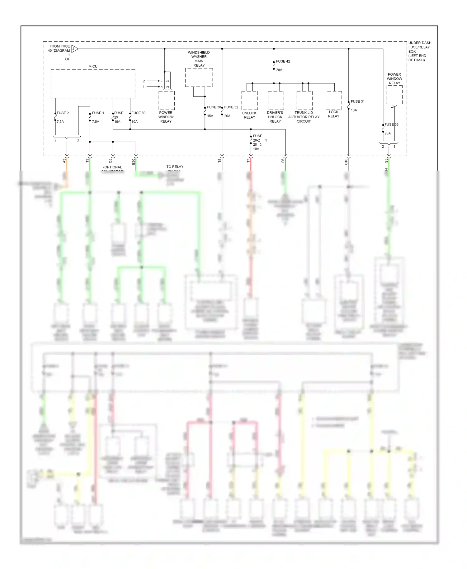 Wiring diagram power window master switch for Honda Accord IX (2012-2016) (11 of 19)