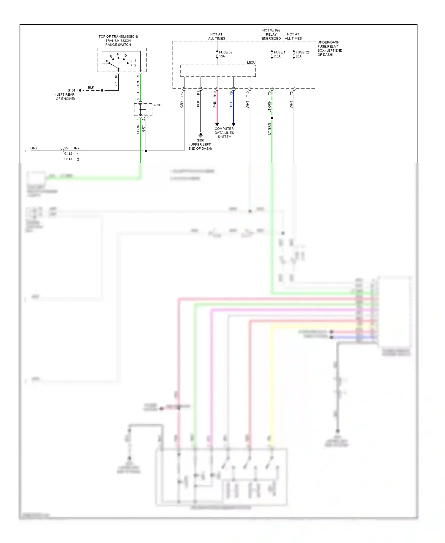 Wiring diagram power window master switch for Honda Accord IX (2012-2016) (7 of 19)