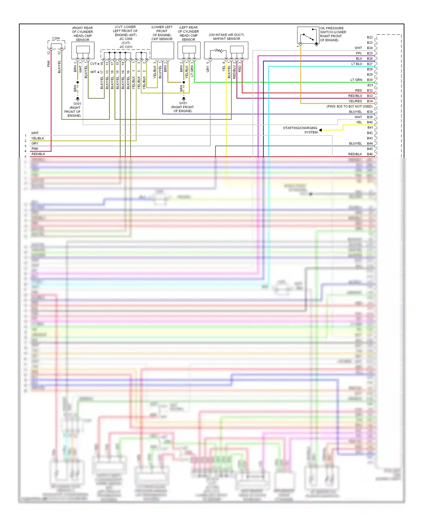 Wiring diagram starting/charging system for Honda Accord IX (2012-2016) (2 of 3)