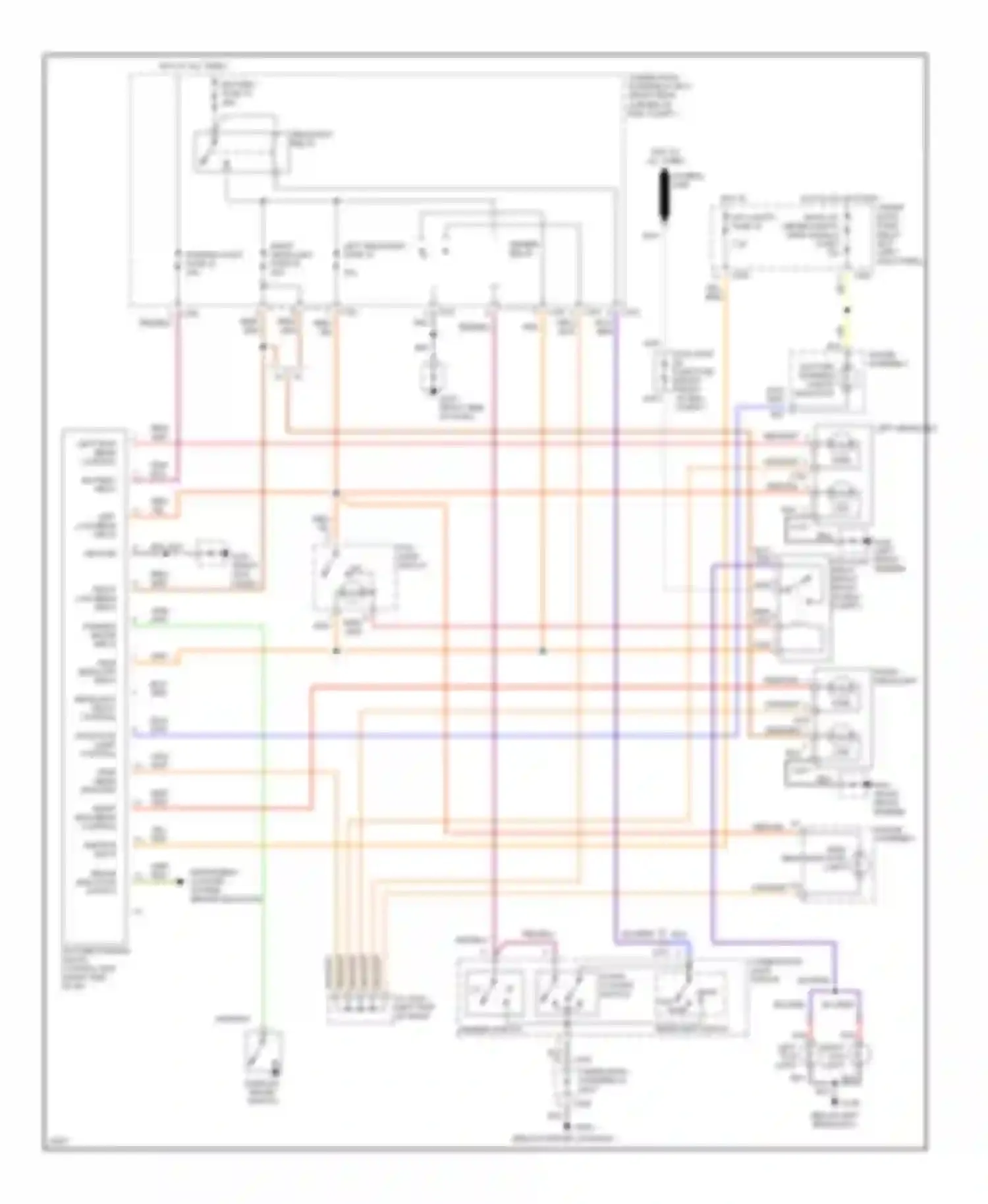 Accord Honda V (1993-1998): Headlight circuit, with drl