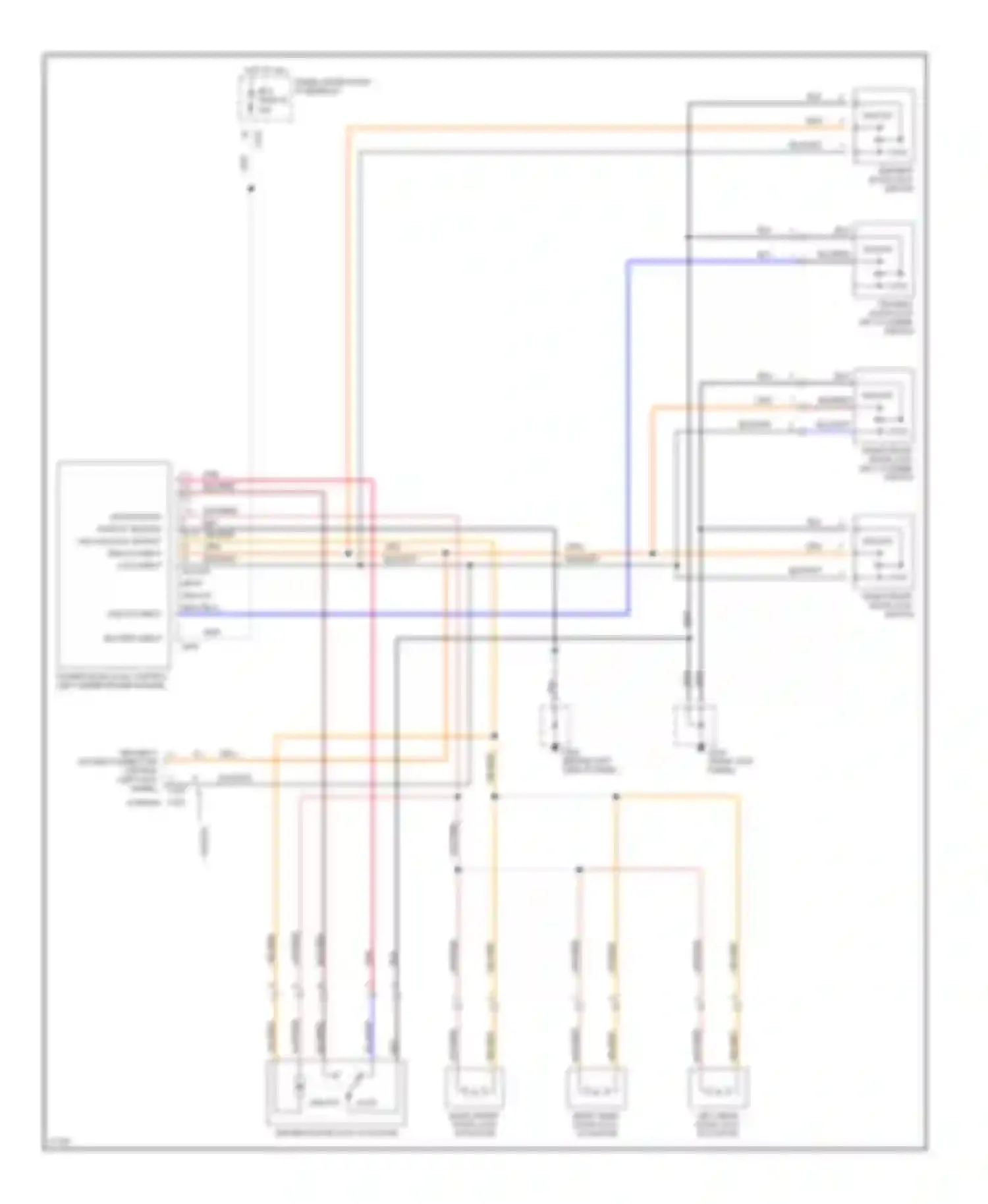 Accord Honda V (1993-1998): Power door lock circuit, without keyless entry