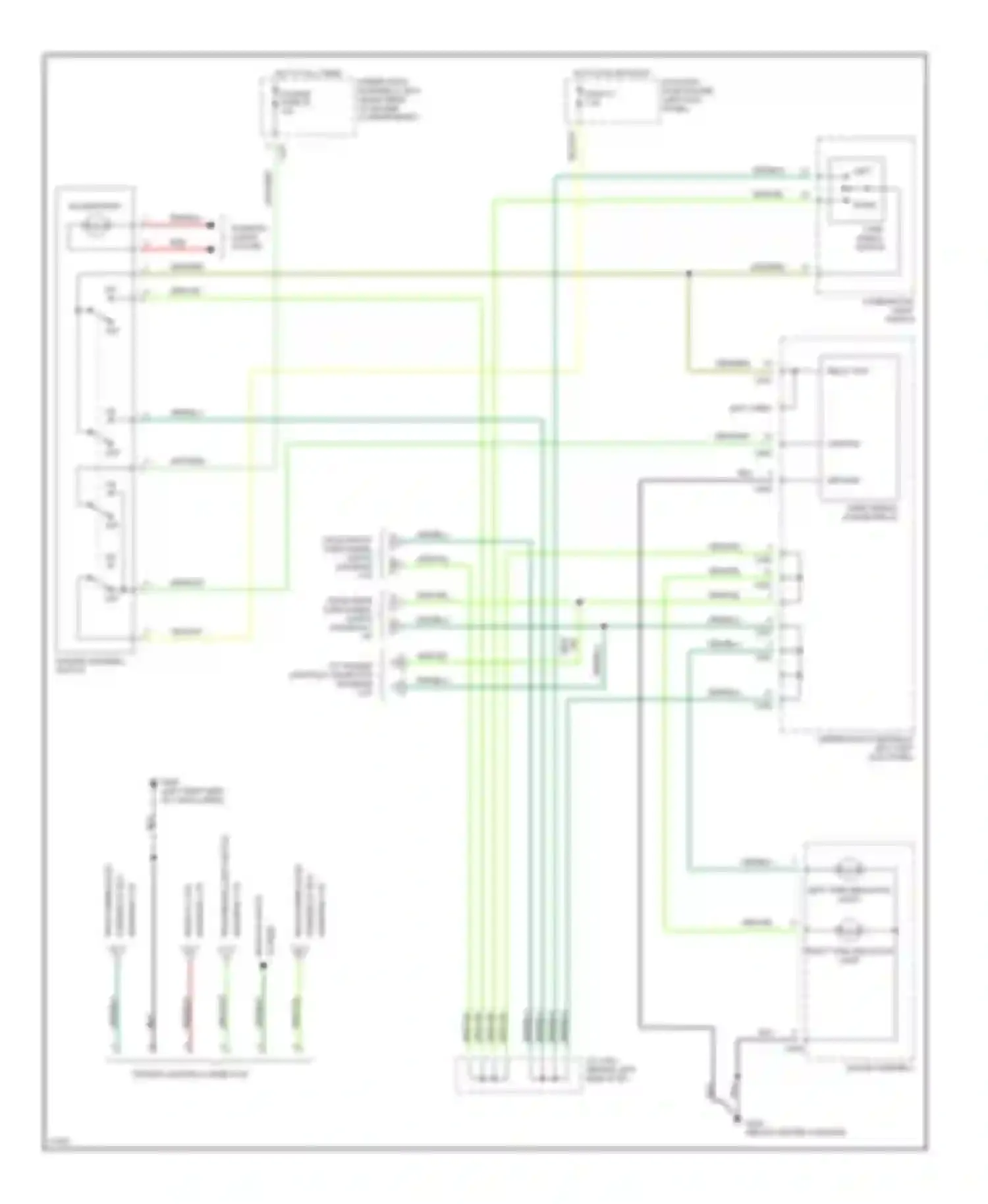 Wiring diagram from under-dash for Honda Accord V (1993-1998) (2 of 2)