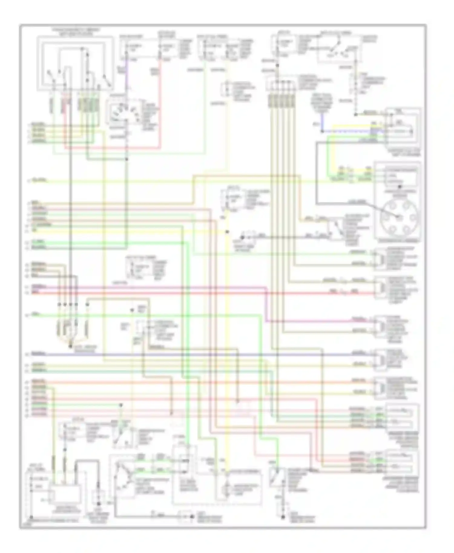 Wiring diagram hot in on or start under- dash fuse/ relay box fuse 1 for Honda Accord V (1993-1998) (1 of 1)