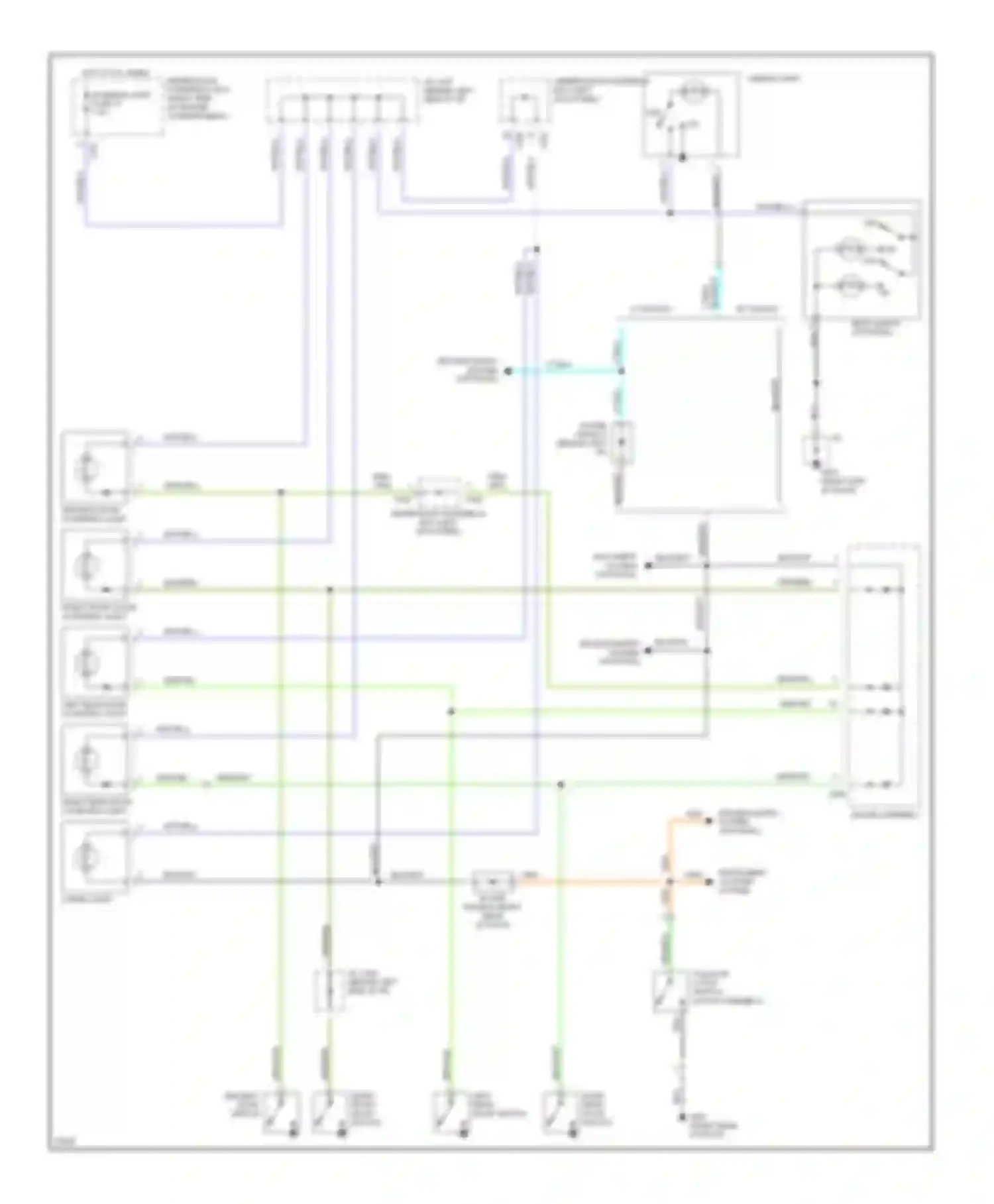 Wiring diagram right front door courtesy light for Honda Accord V (1993-1998) (2 of 2)